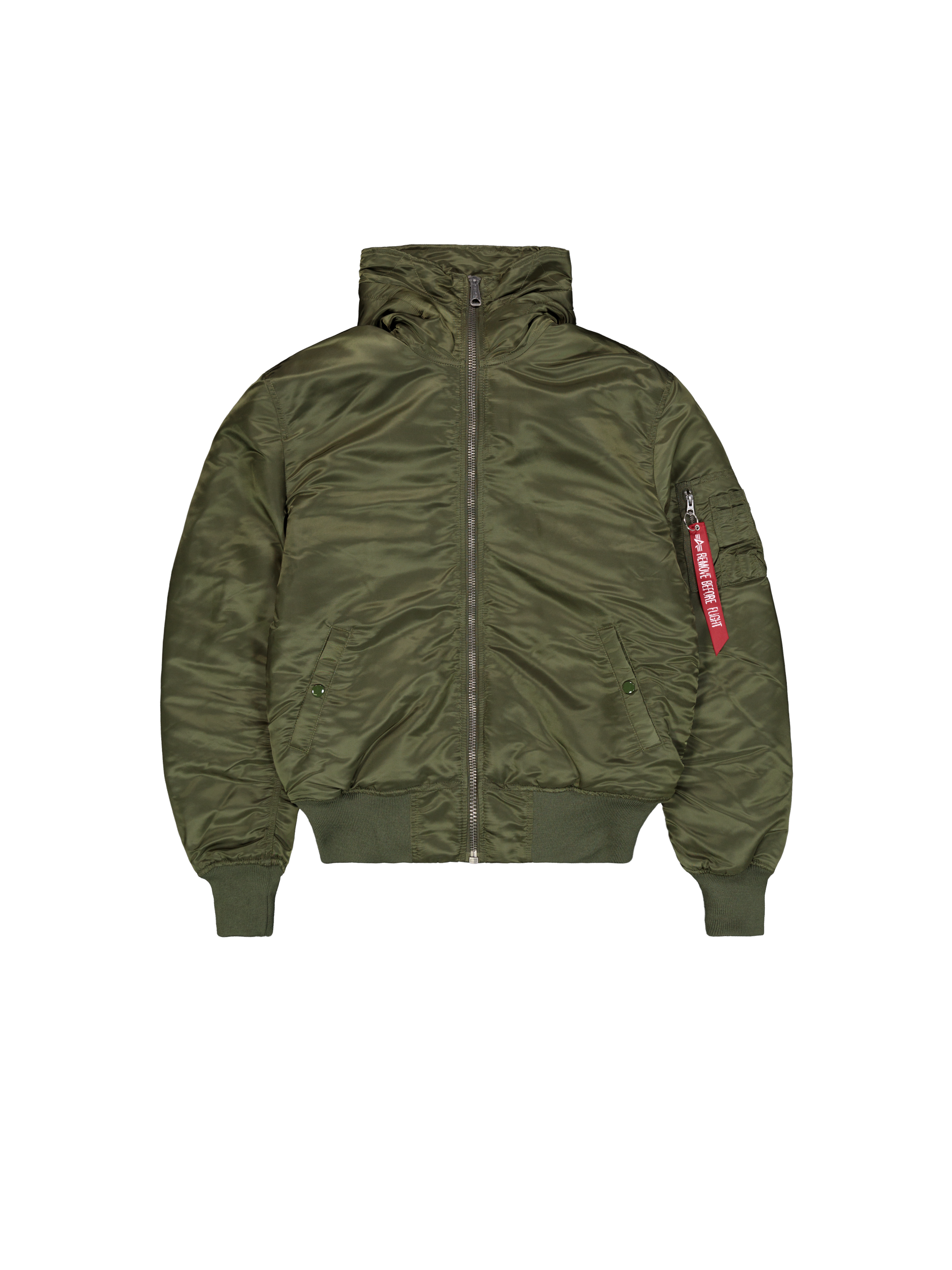 MA-1 Hooded Bomber Jacket dark green