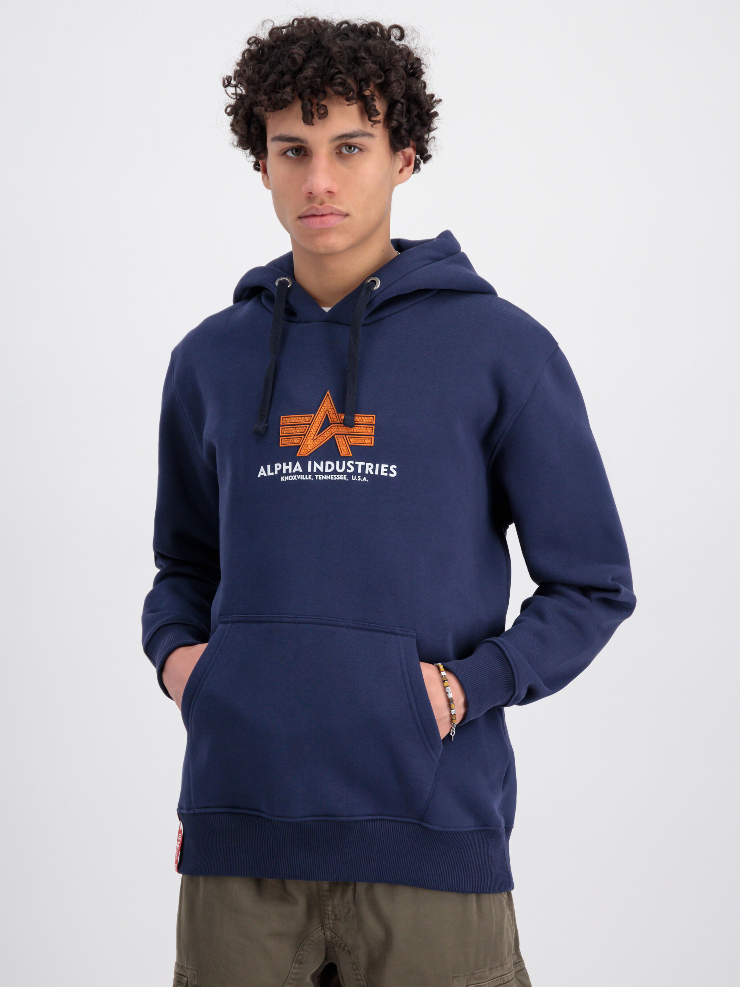 Basic Big Logo Rubber Hoodie ultra navy 178312RB_697_2_model_00002_226298