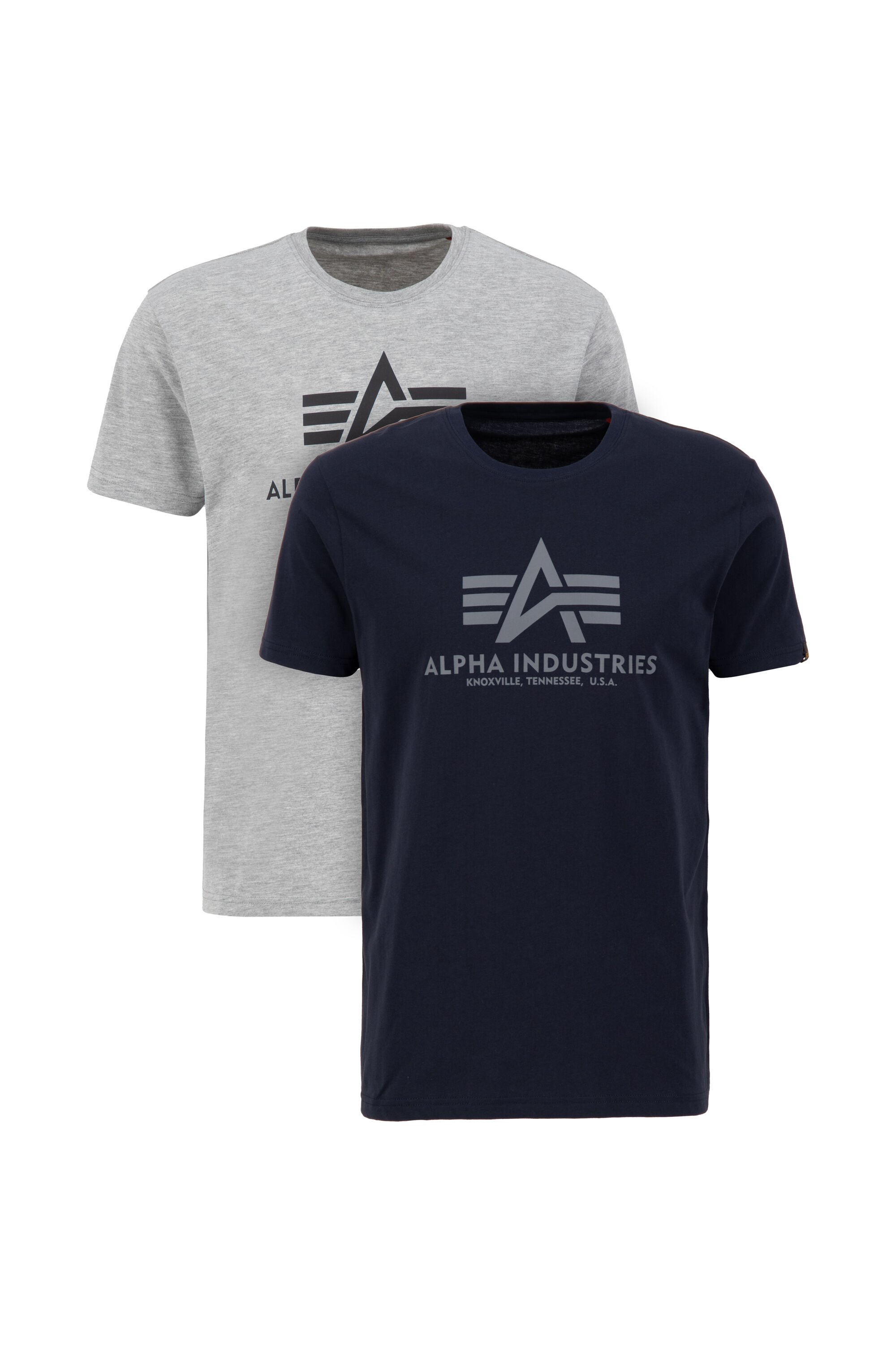 Basic T-Shirt 2 Pack grey.heat/rep.blue Basic Big Logo T-Shirt 2 Pack