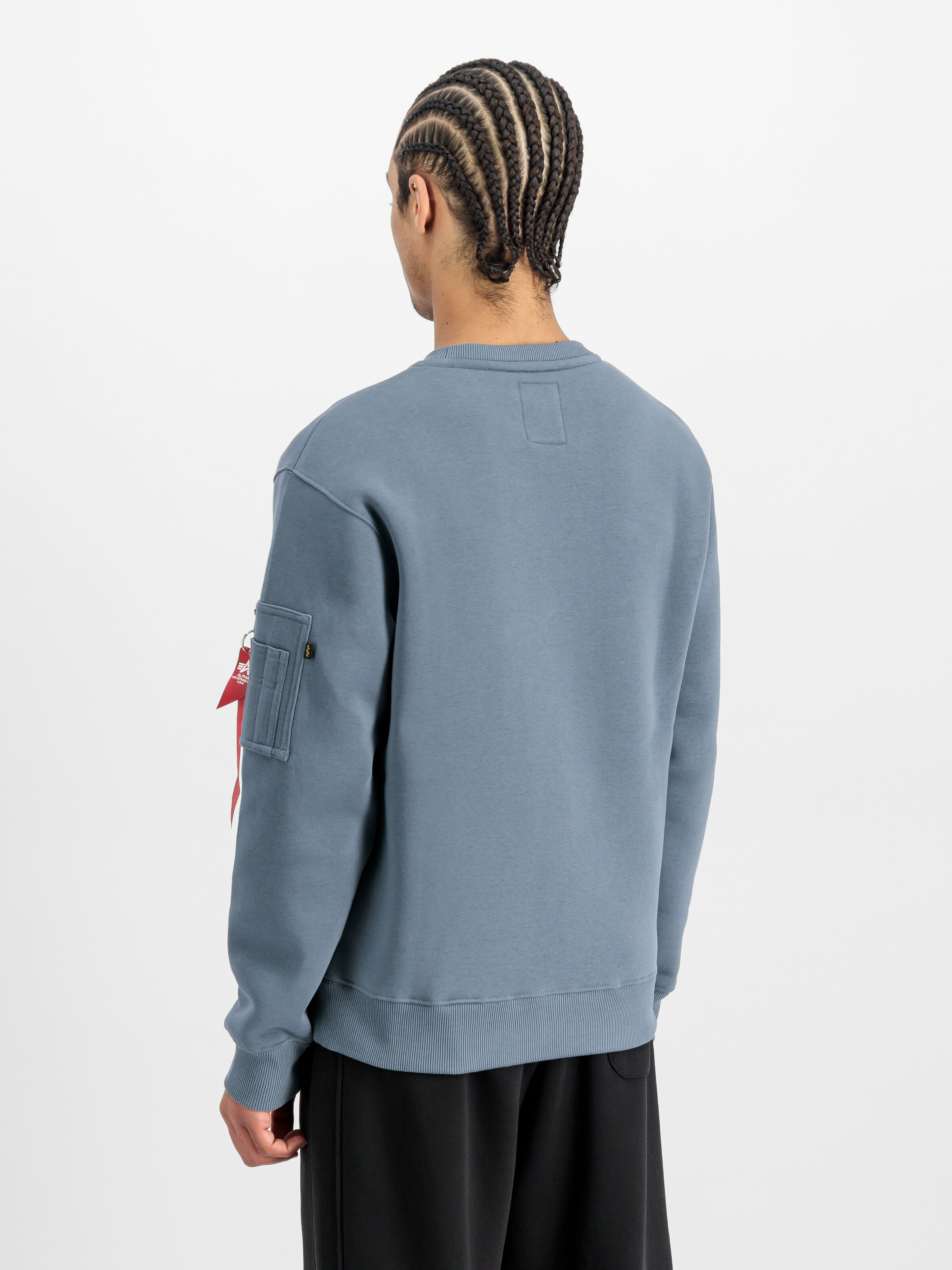 Alpha Label Sweatshirt denim blue 118312_439_2_model_00003_162508