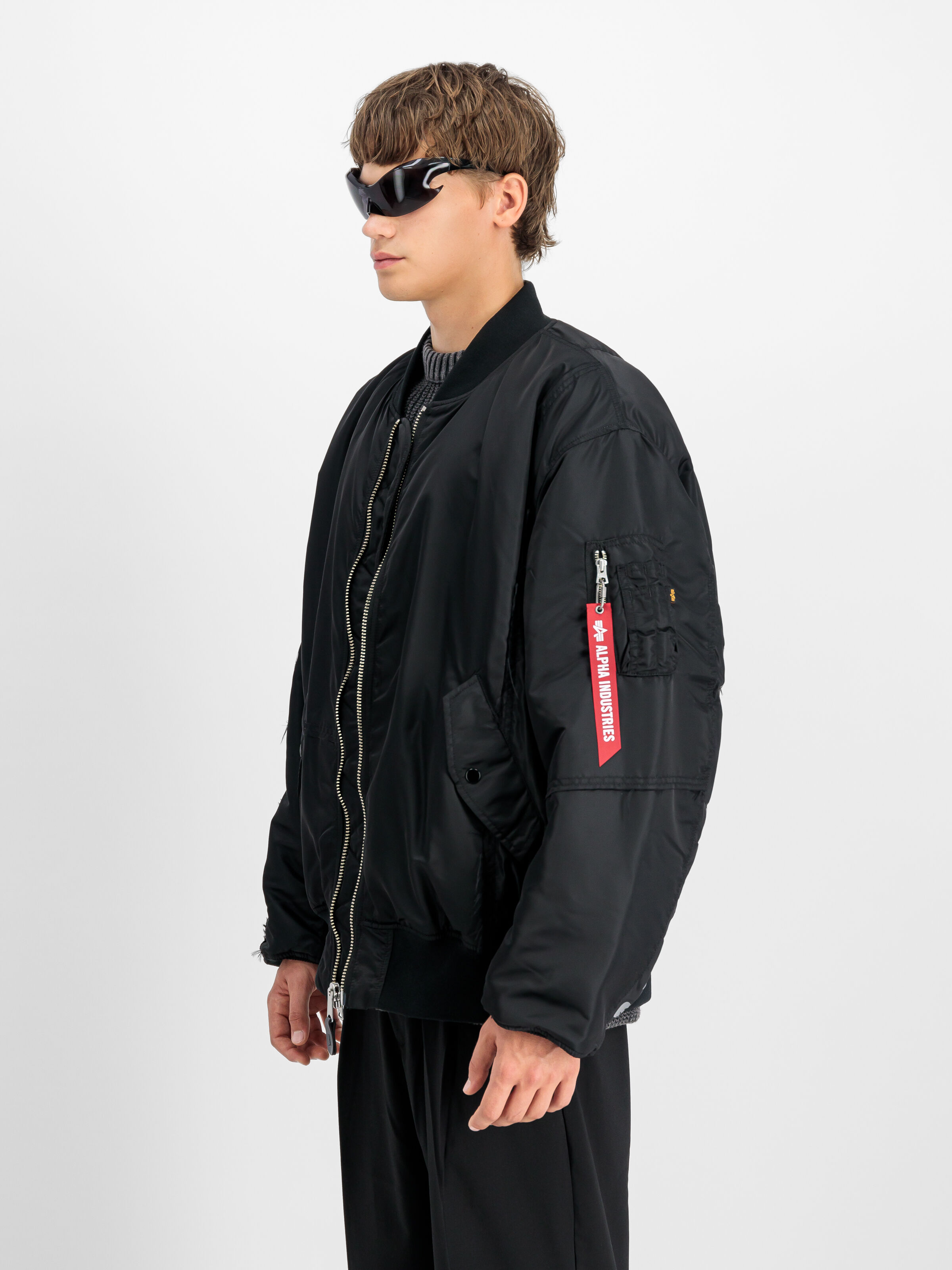 ALPHA X MASTERMIND PATCHWORK MA-1 Bomber Jacket black 148155_03_2_model_00003_104031