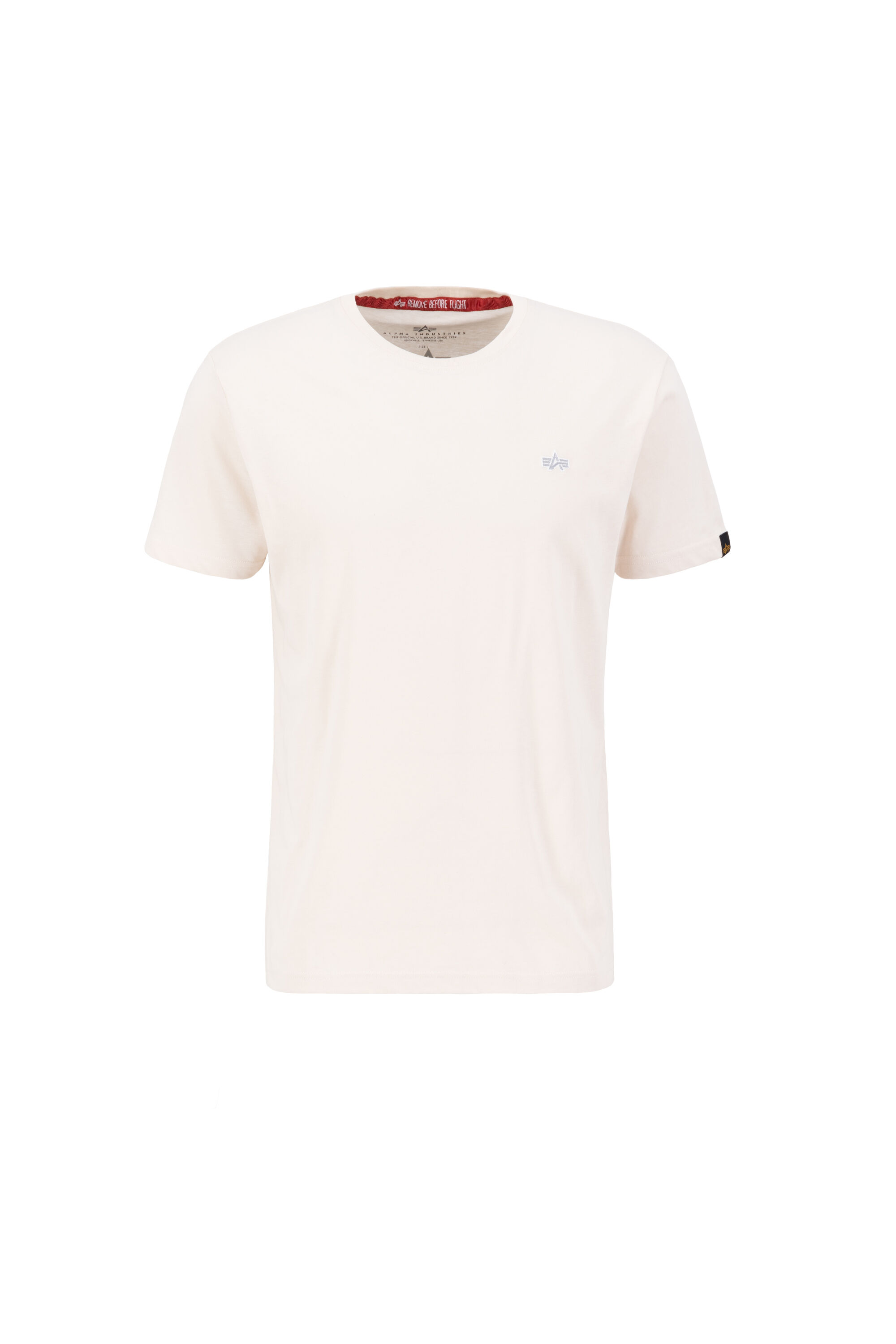 Embroidery T-Shirt Unisex jet stream white 118536_578_alpha_industries_unisex_emb_t_shirt_bust_front_124089