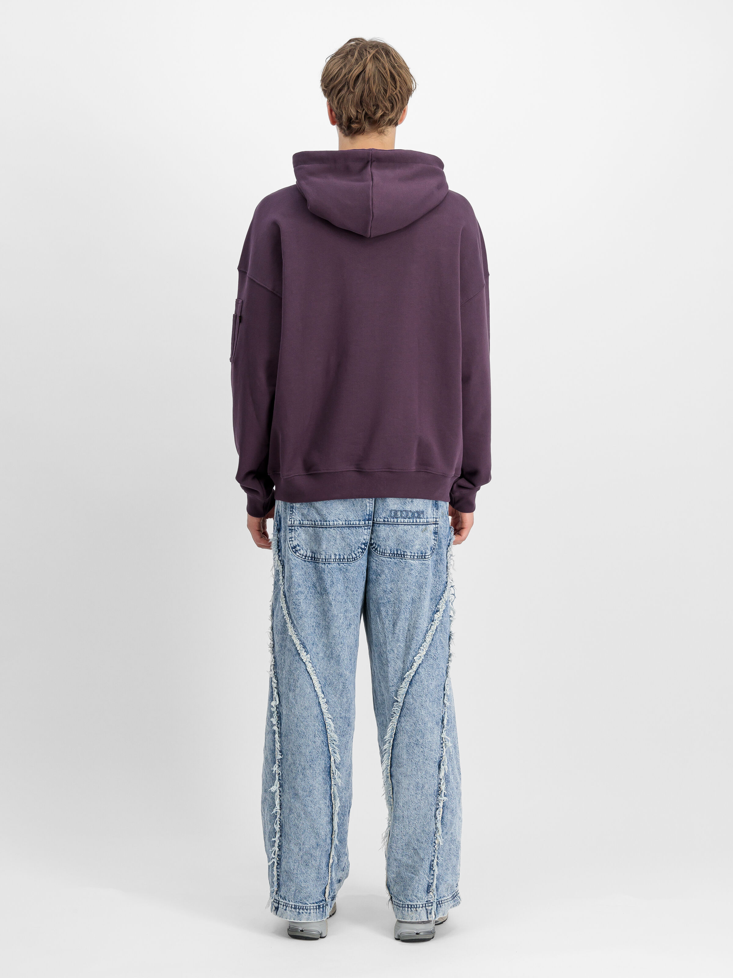 Alpha Essentials Rubber Logo Hoodie Plum 146335_719_2_model_00002_106428