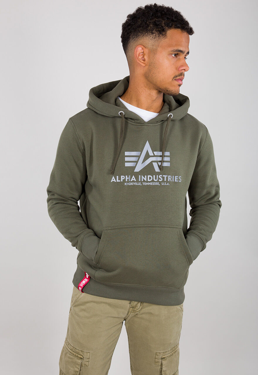 Basic Hoodie Reflective Print Alpha Industries