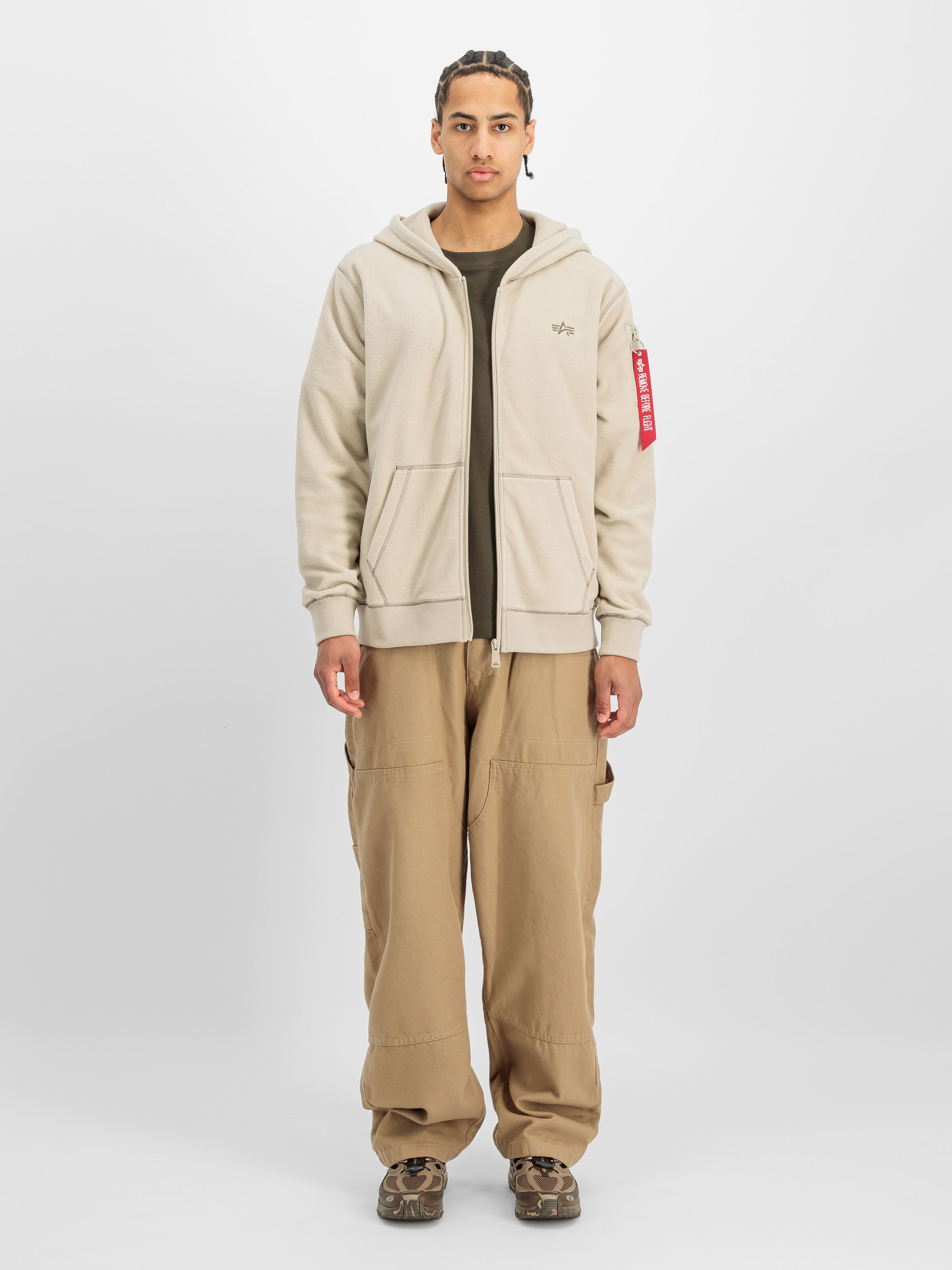 Polar Fleece Zip Hoodie organic beige 268331_627_2_model_00001_236638