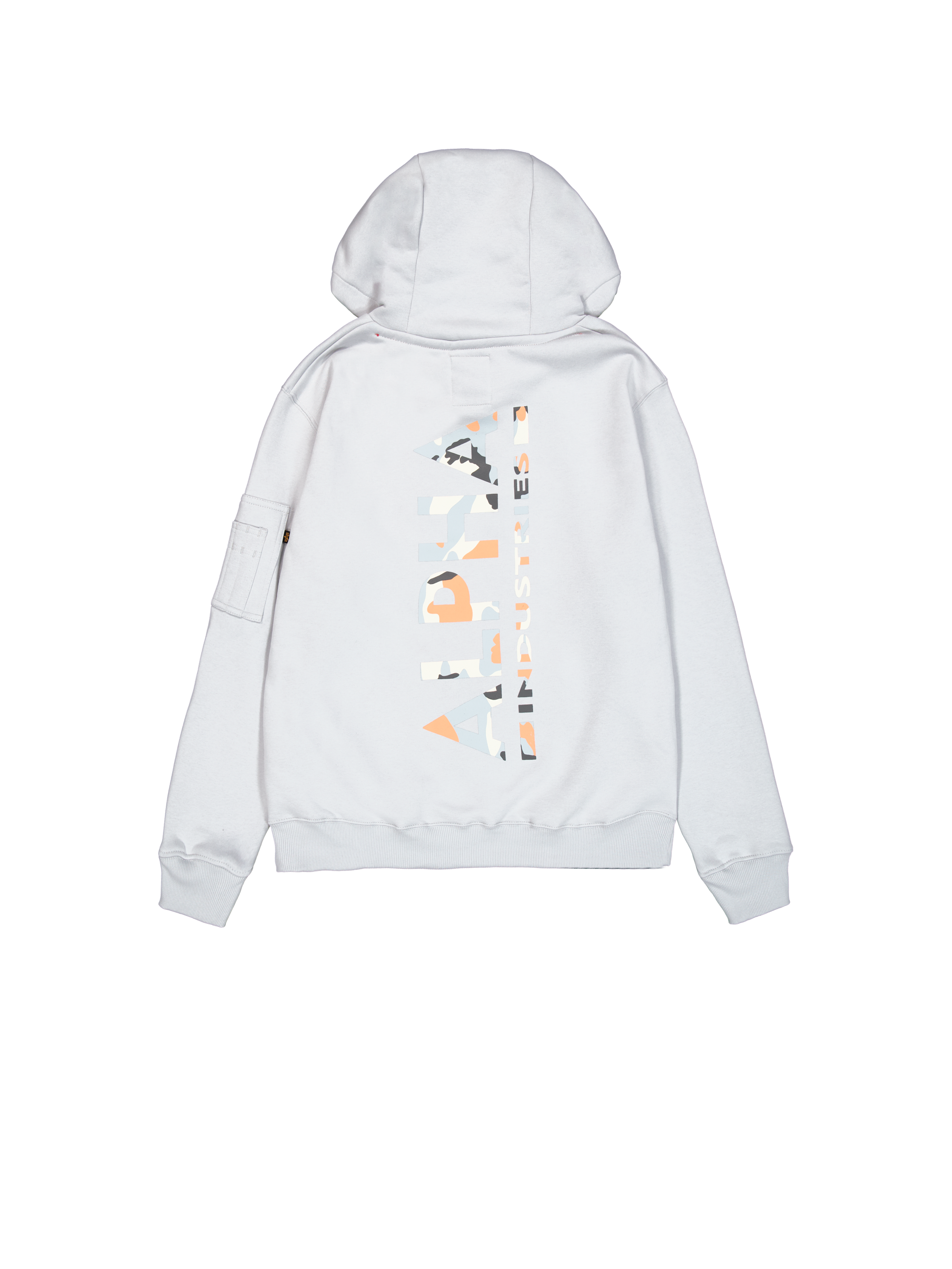 Backprint Camo Print Hoodie pastel grey 178318CP_666_1_flatlay_00002_173521