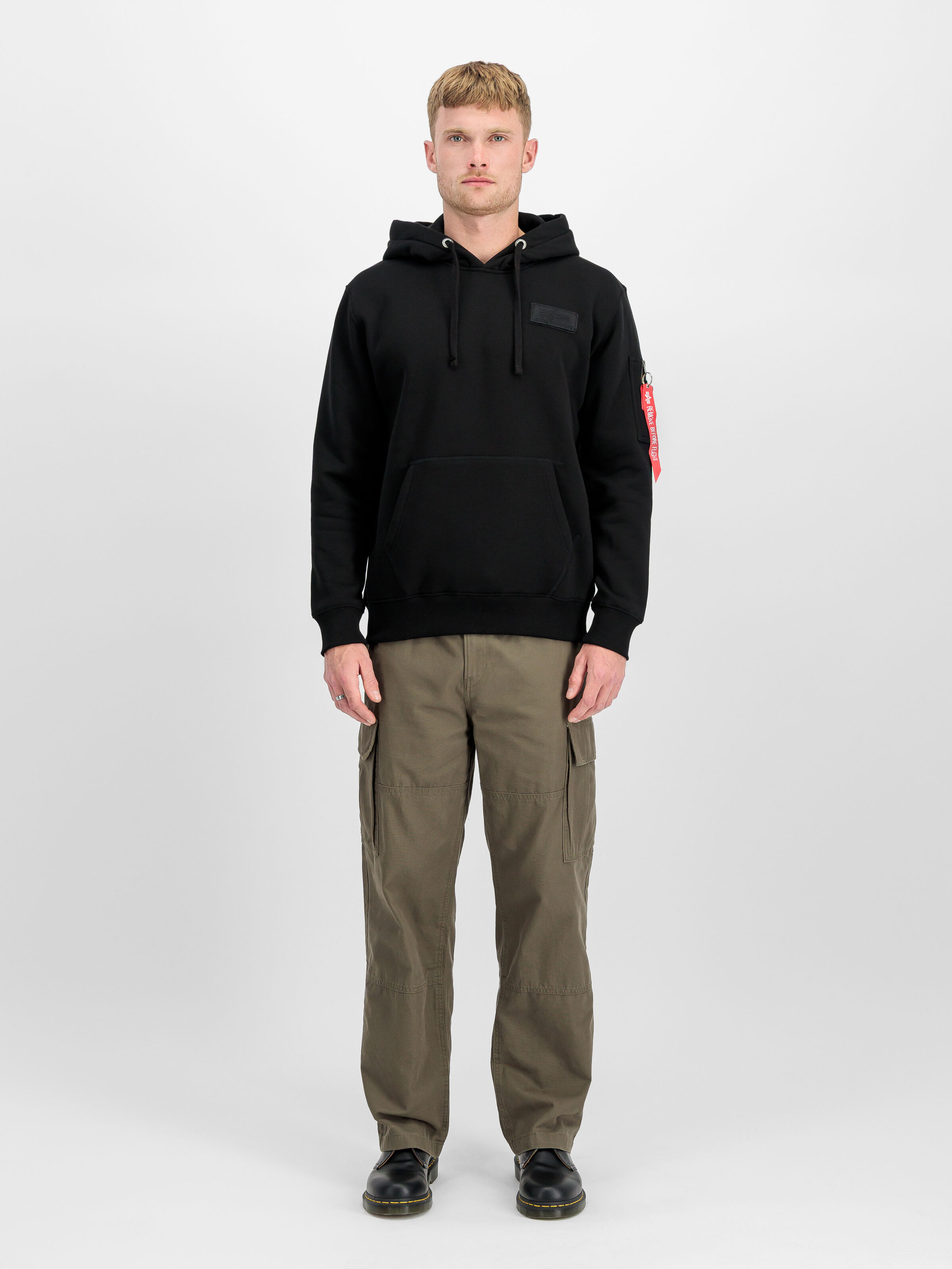 Red Stripe Hoodie black/white 178314_95_2_model_00001_191482