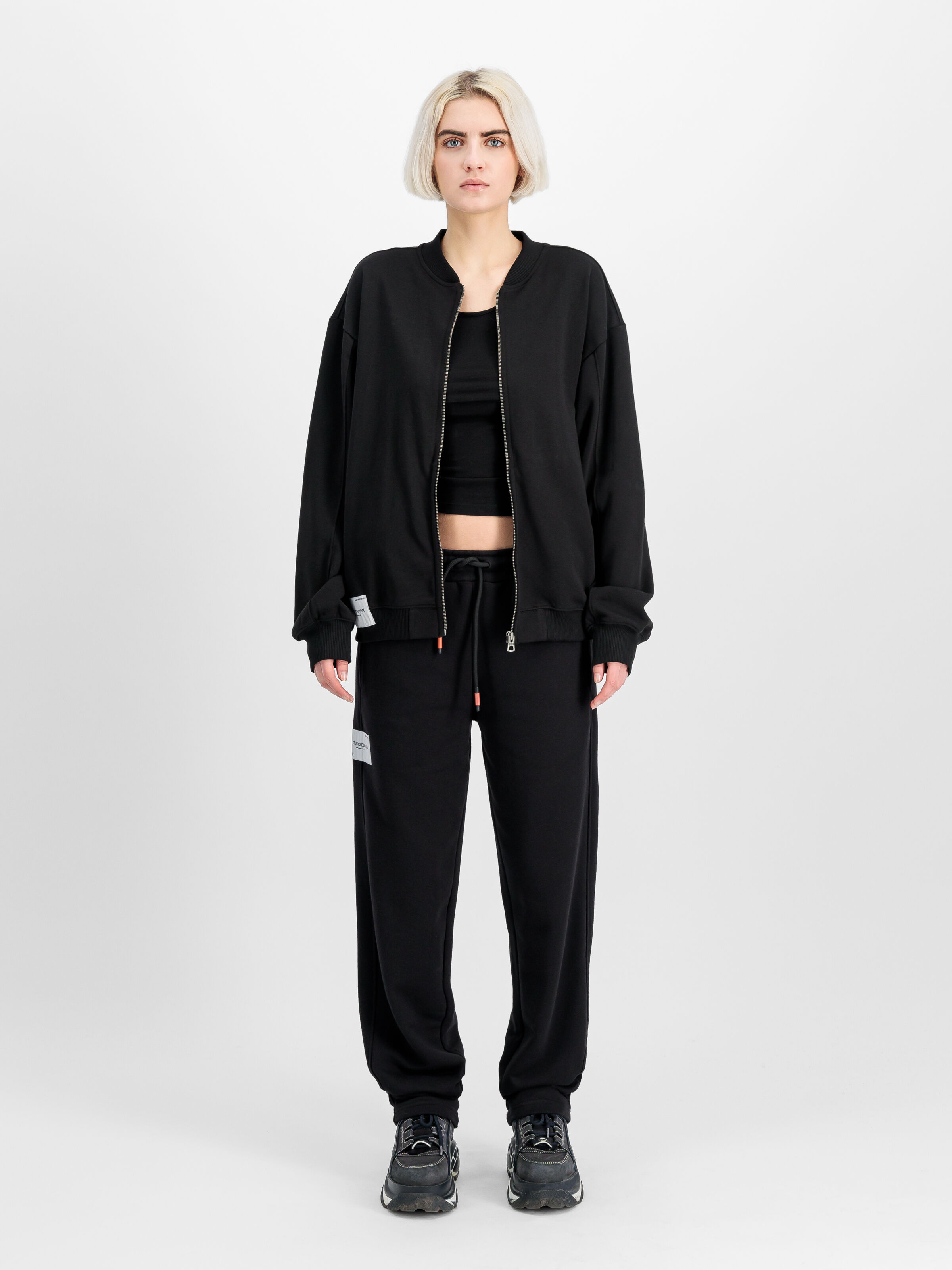 Studio Edition Fleece Bomber Jacket Women black 156030_03_2_model_00001_140417
