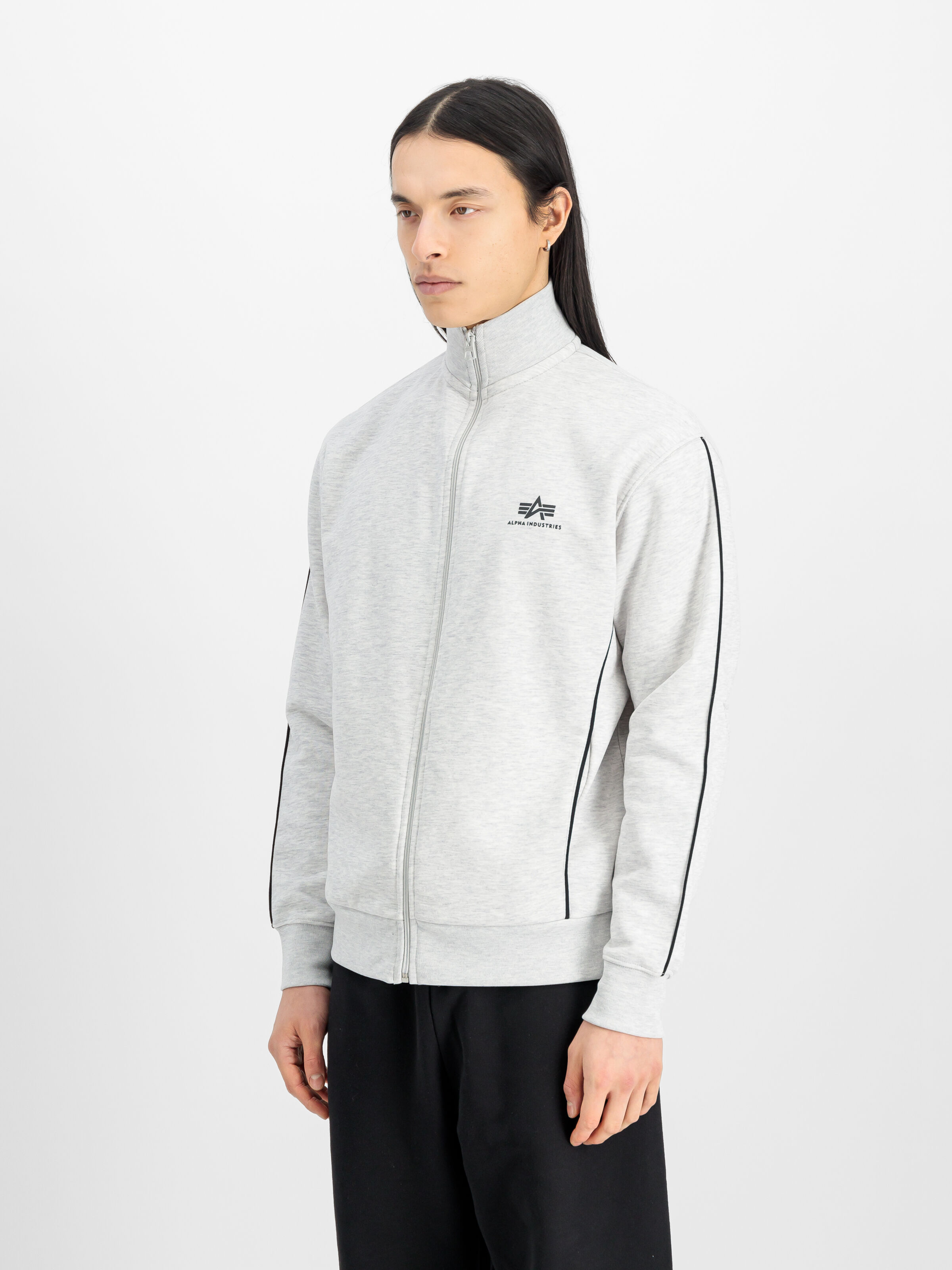 Track Suit Small Logo Jacket pastel grey melange 156305_752_2_model_00003_147954