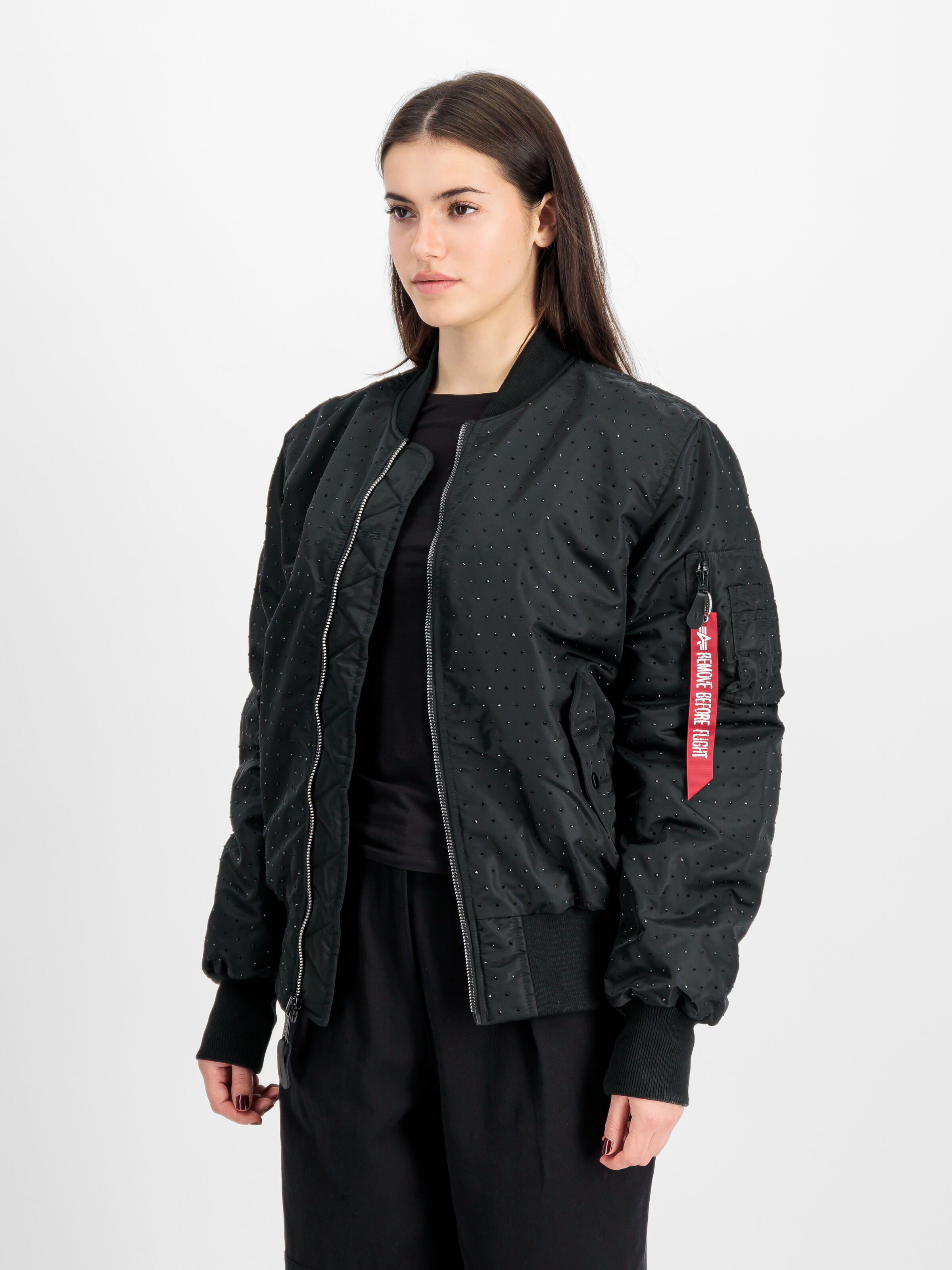 MA-1 Crystal Unisex Bomber Jacket black 258126_03_2_model_00006_199331