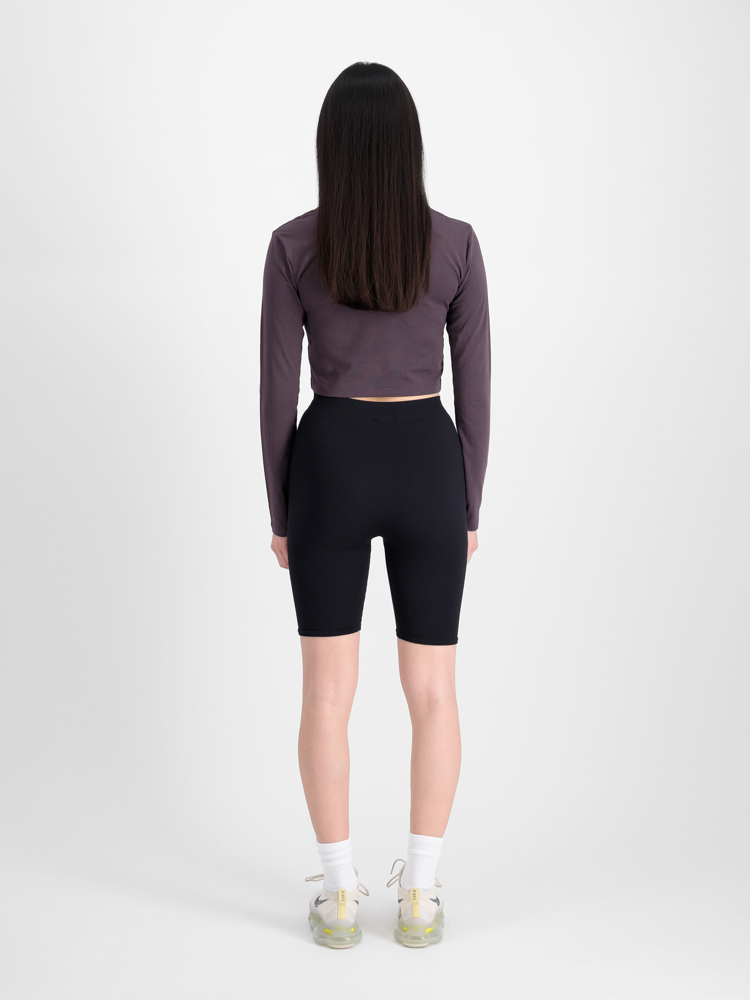 Basic Cropped Longsleeve Women Plum 116076_719_2_model_00002_97212