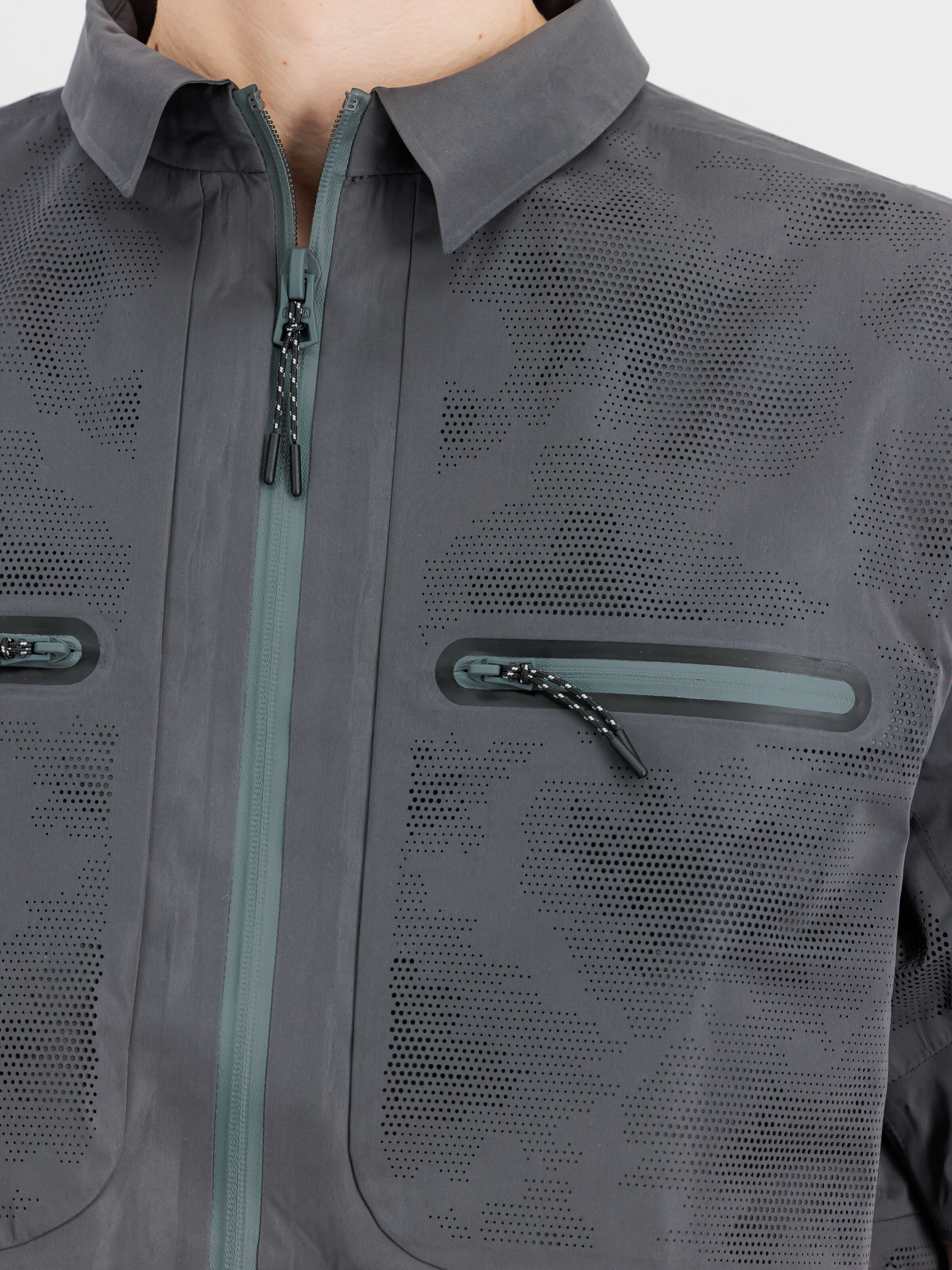 Short Sleeve Laser Cut Shirt charcoal 756122_747_3_detail_00001_155271