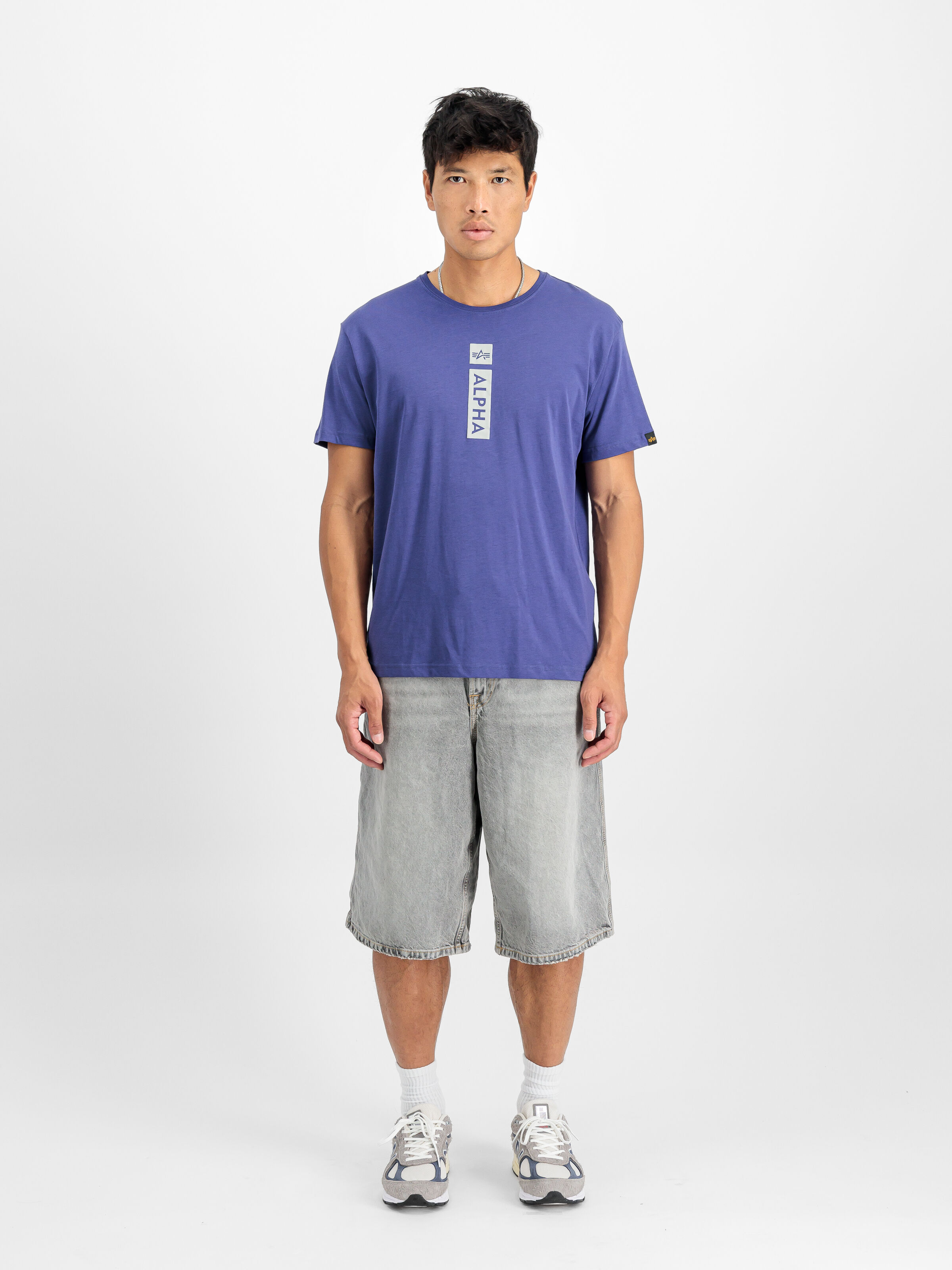 Alpha Puff Print T-Shirt night purple 146509_735_2_model_00001_118329
