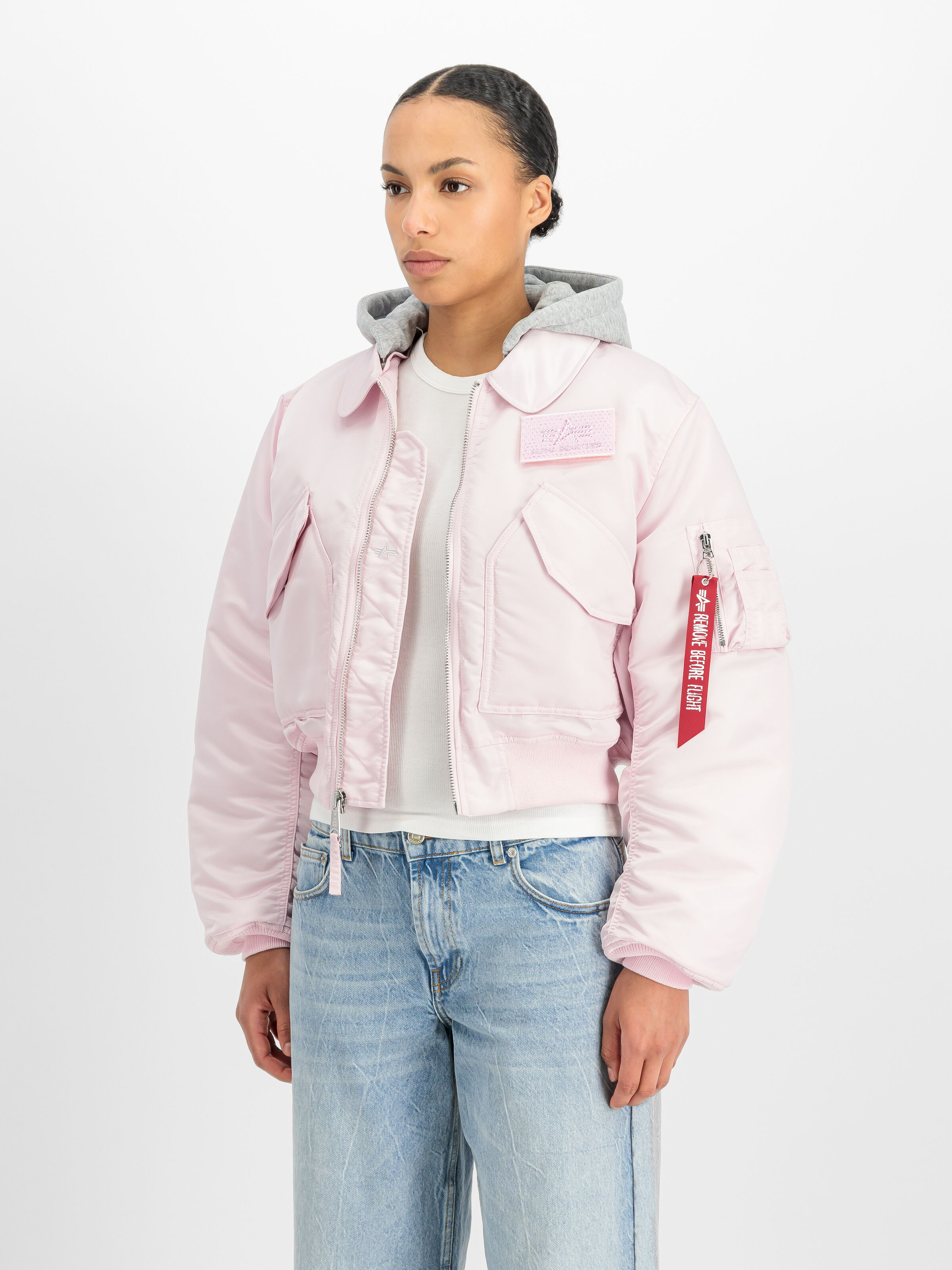 CWU-45/P Hooded Bomber Jacket Women pale lilac 268004_061_2_model_00002_230074
