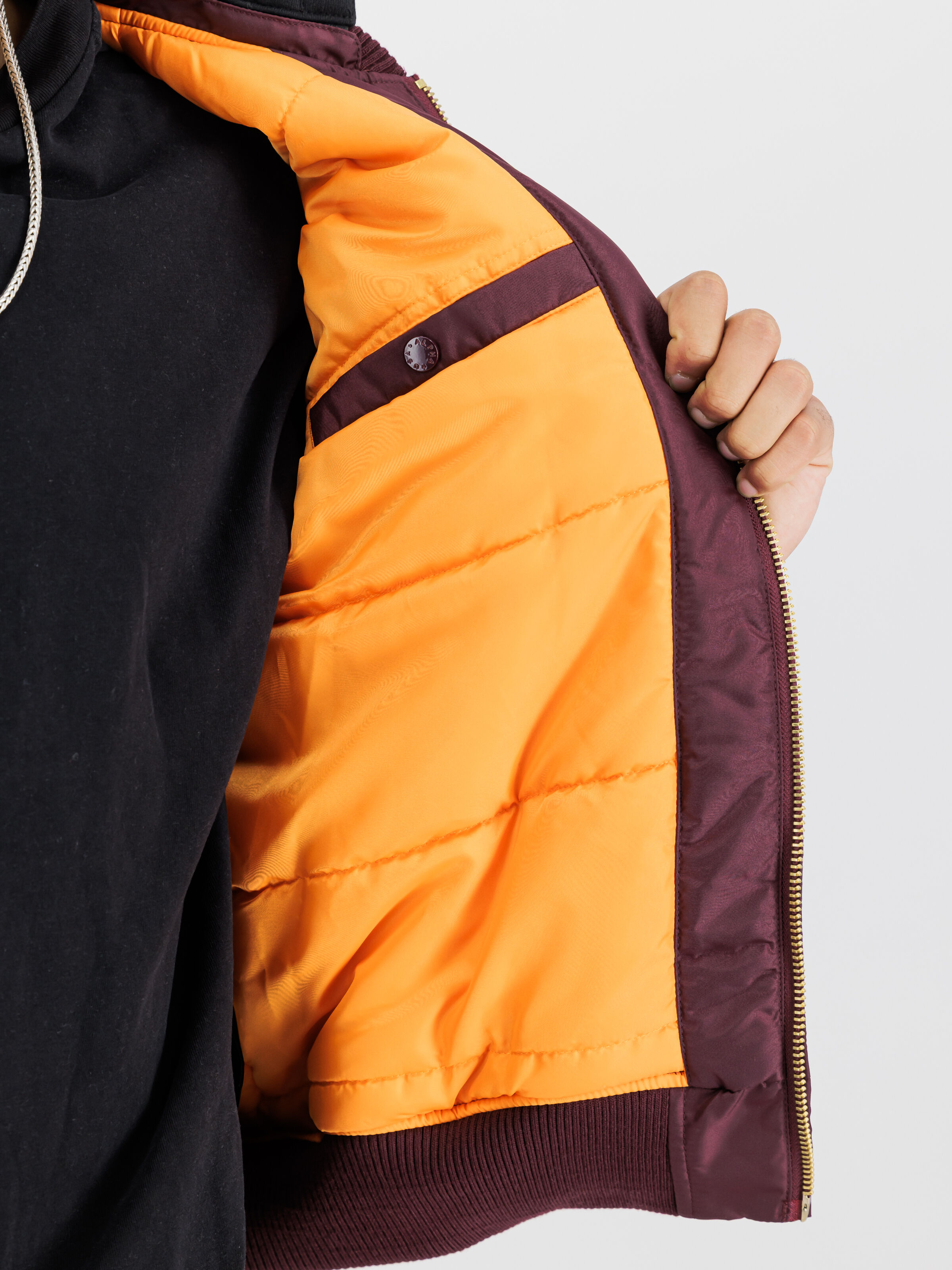 MA-1 TT Hood Two Tone Cold Weather Bomber Jacket dark cherry 258100_608_3_detail_00002_161783