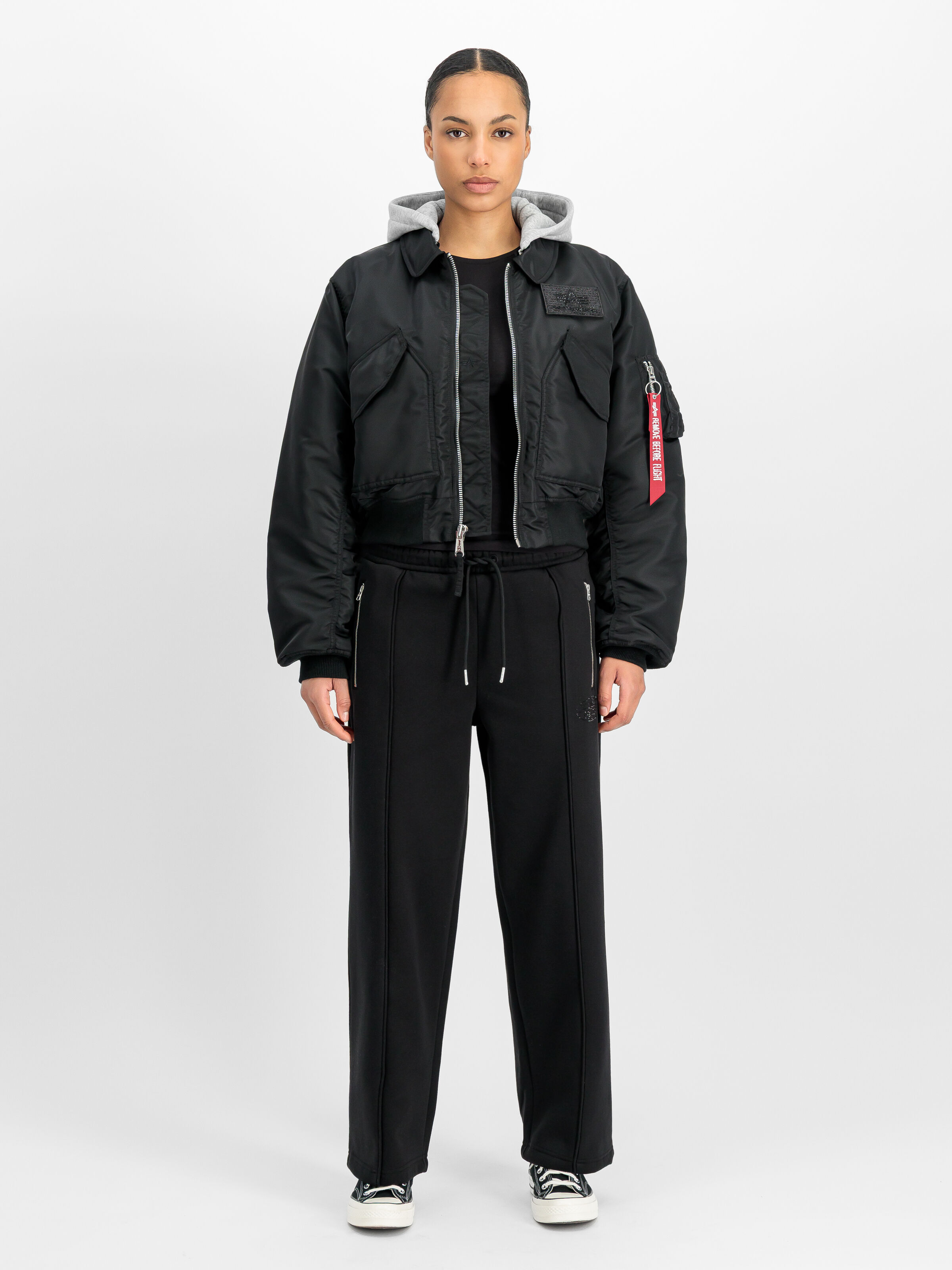 CWU-45/P Hooded Bomber Jacket Women black 268004_03_2_model_00001_229990