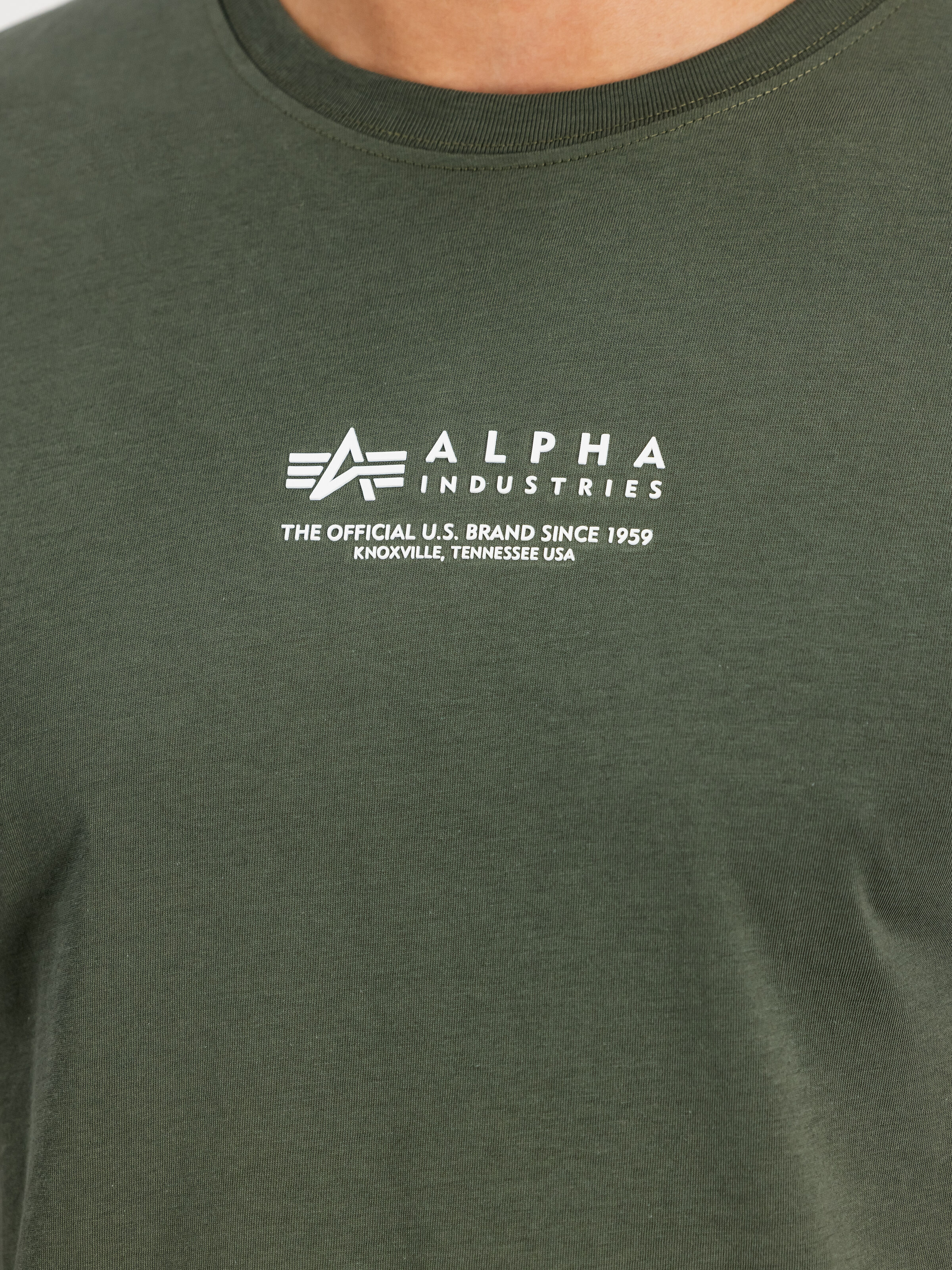 Alpha Wording T-Shirt dark olive 108501_142_3_detail_00001_215092