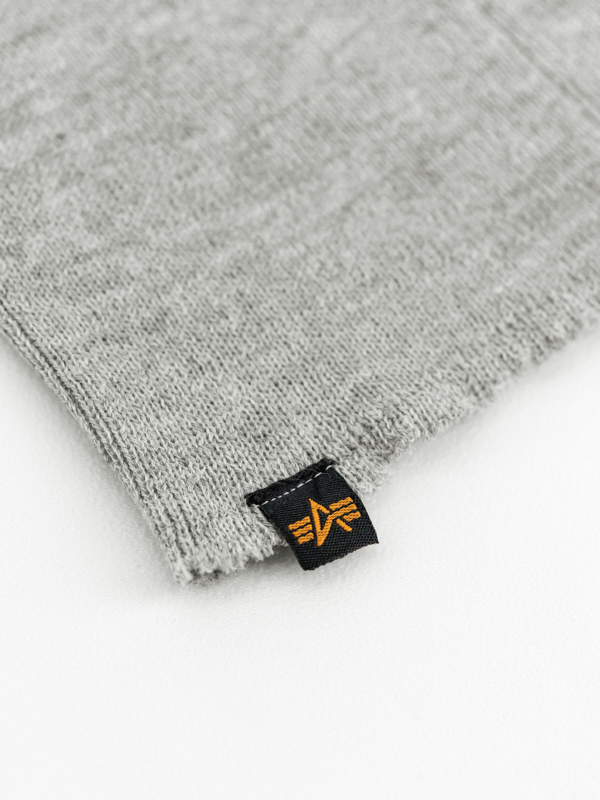 ALPHA x PROTOTYPES Raw Beanie Label grey heather 258957_17_3_detail_00002_224499