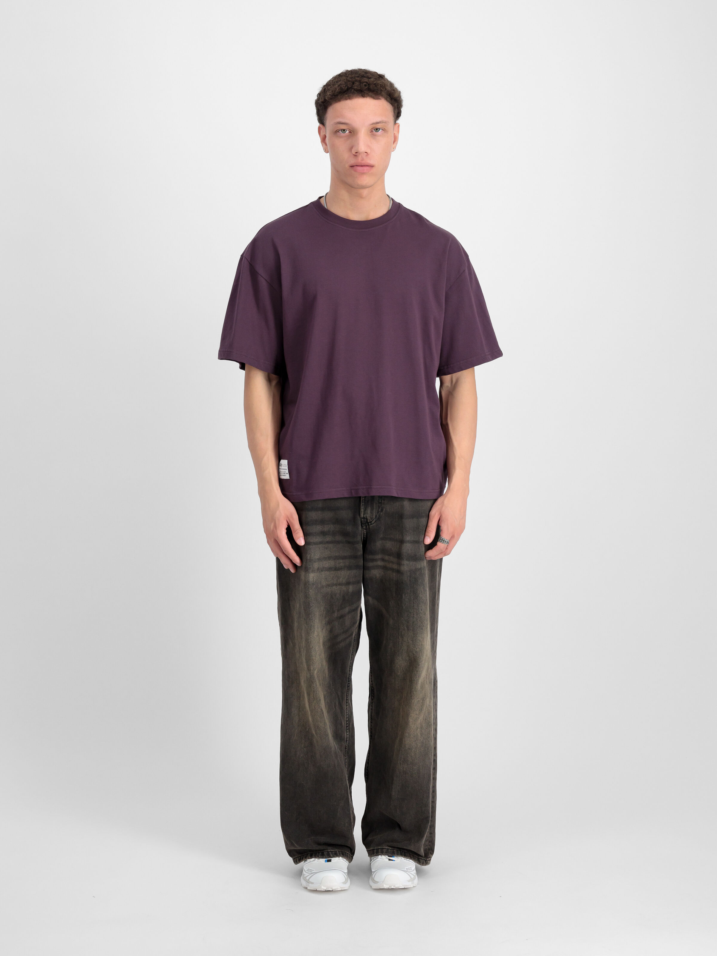 Logo Code Backprint T-Shirt Plum 146507_719_2_model_00001_99590