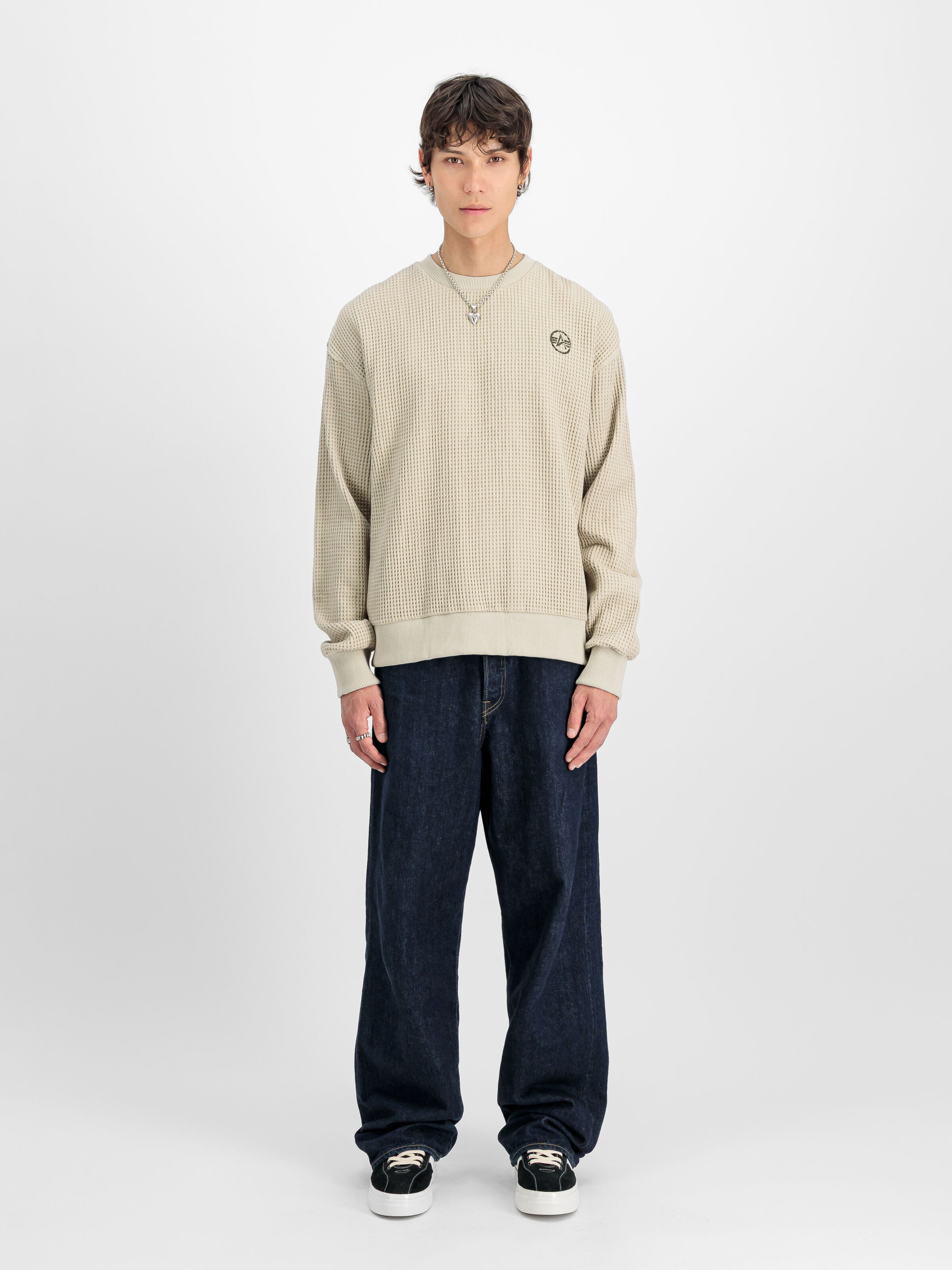 Studio Waffle Sweatshirt organic beige 258300_627_2_model_00001_172899