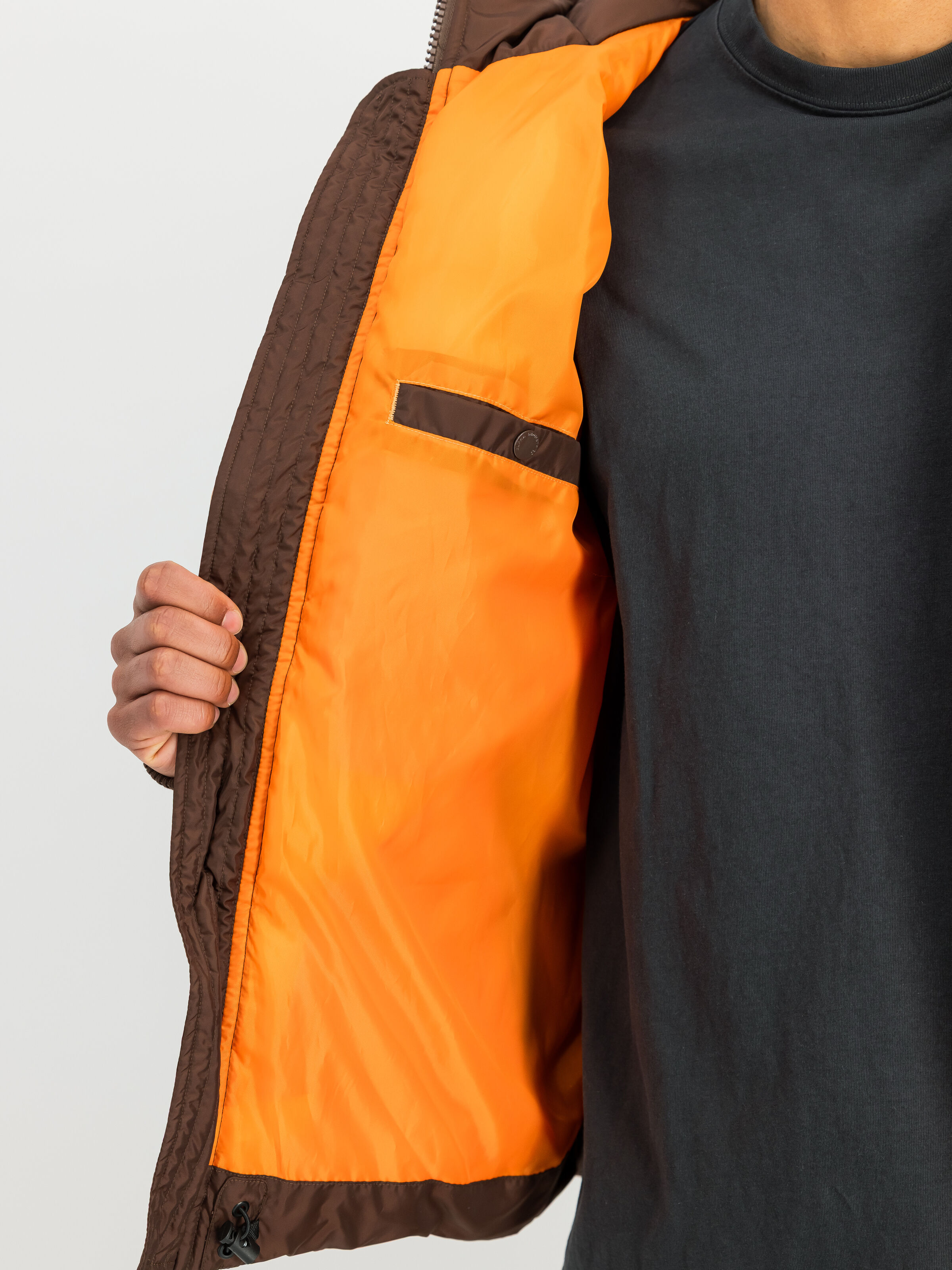 Hooded Puffer Faux Down Winter Jacket powder brown 118113_204_3_detail_00001_235156