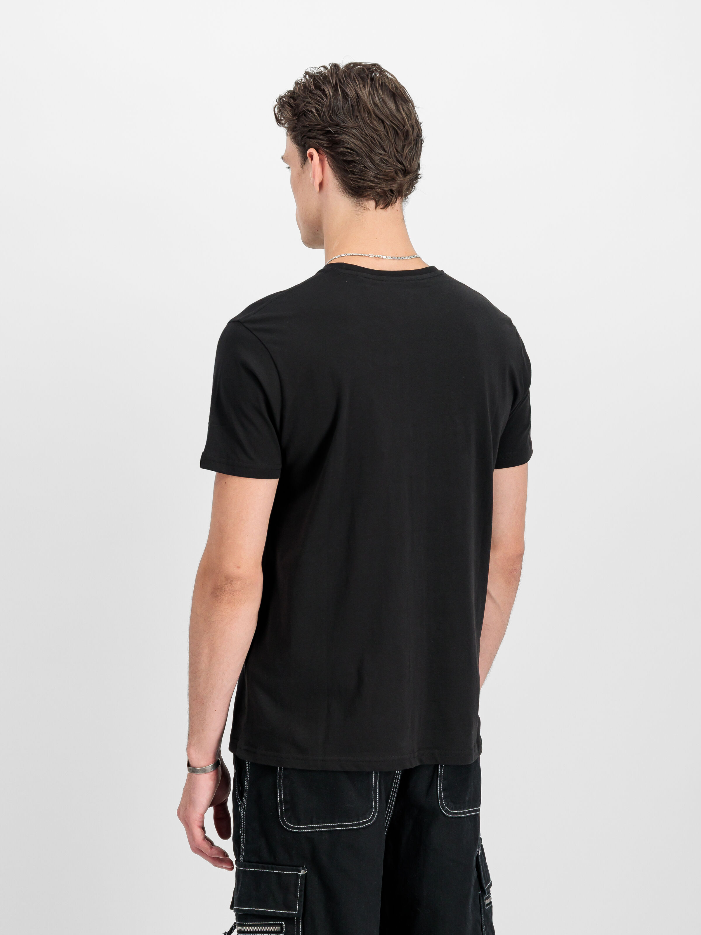 Basic Big Logo Rubber T-Shirt black 100501RB_03_2_model_00003_189055