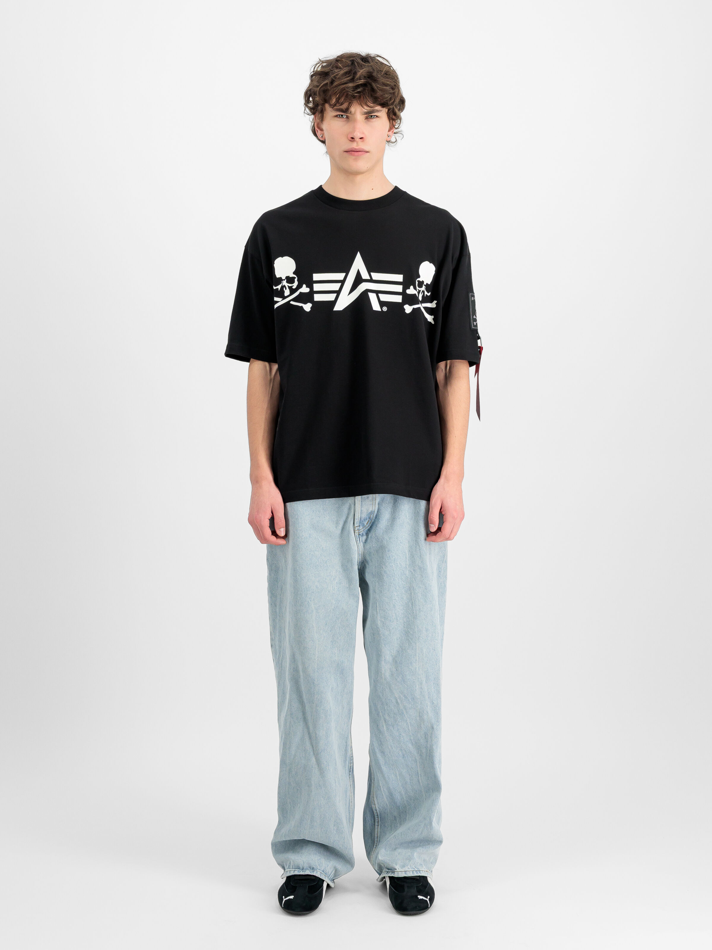 ALPHA x MASTERMIND Graphic Logo T-Shirt black 258021_03_2_model_00001_215782