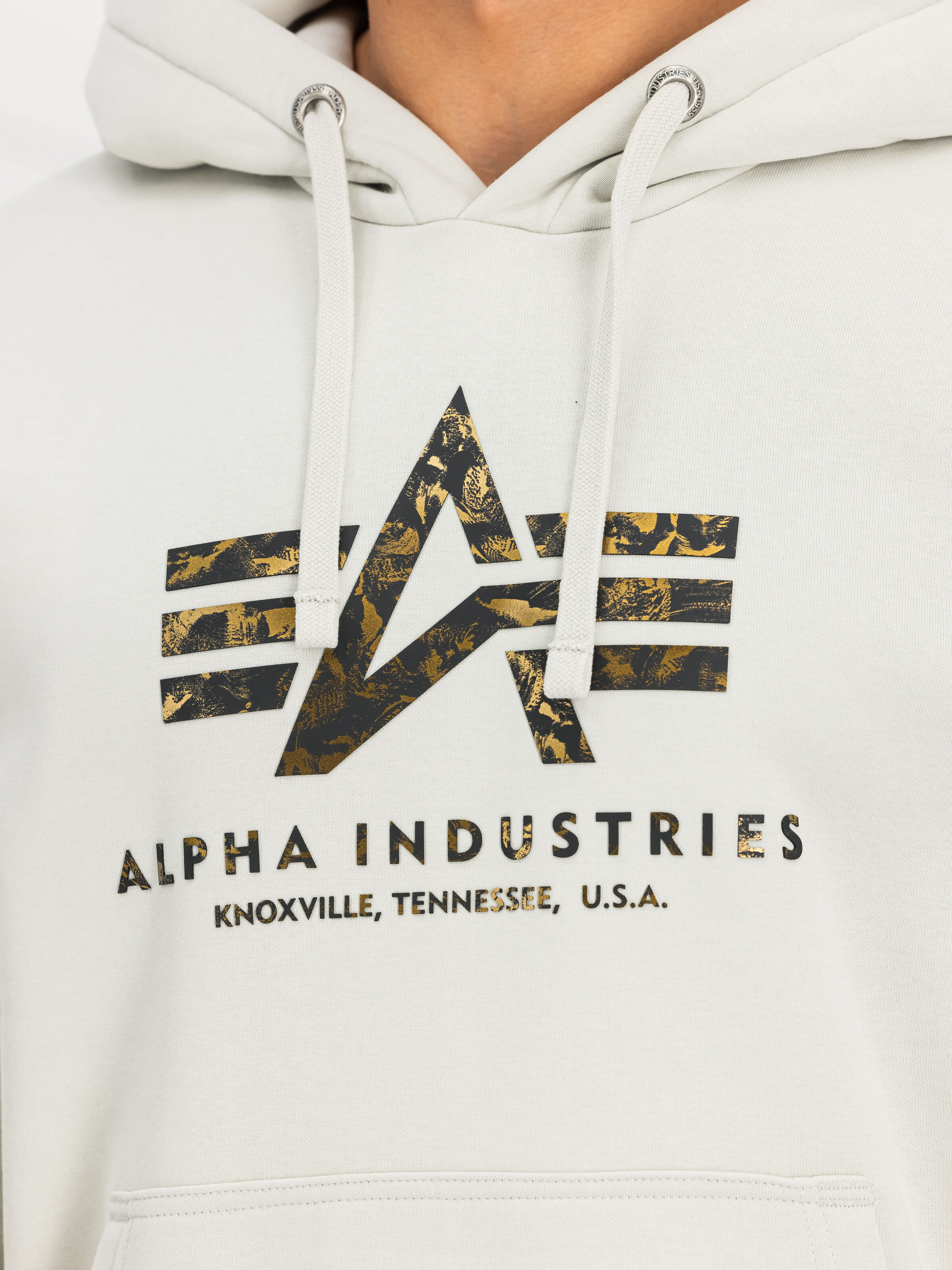 Basic Big Logo Effect Print Hoodie stone 178312EP_10_3_detail_00001_196567