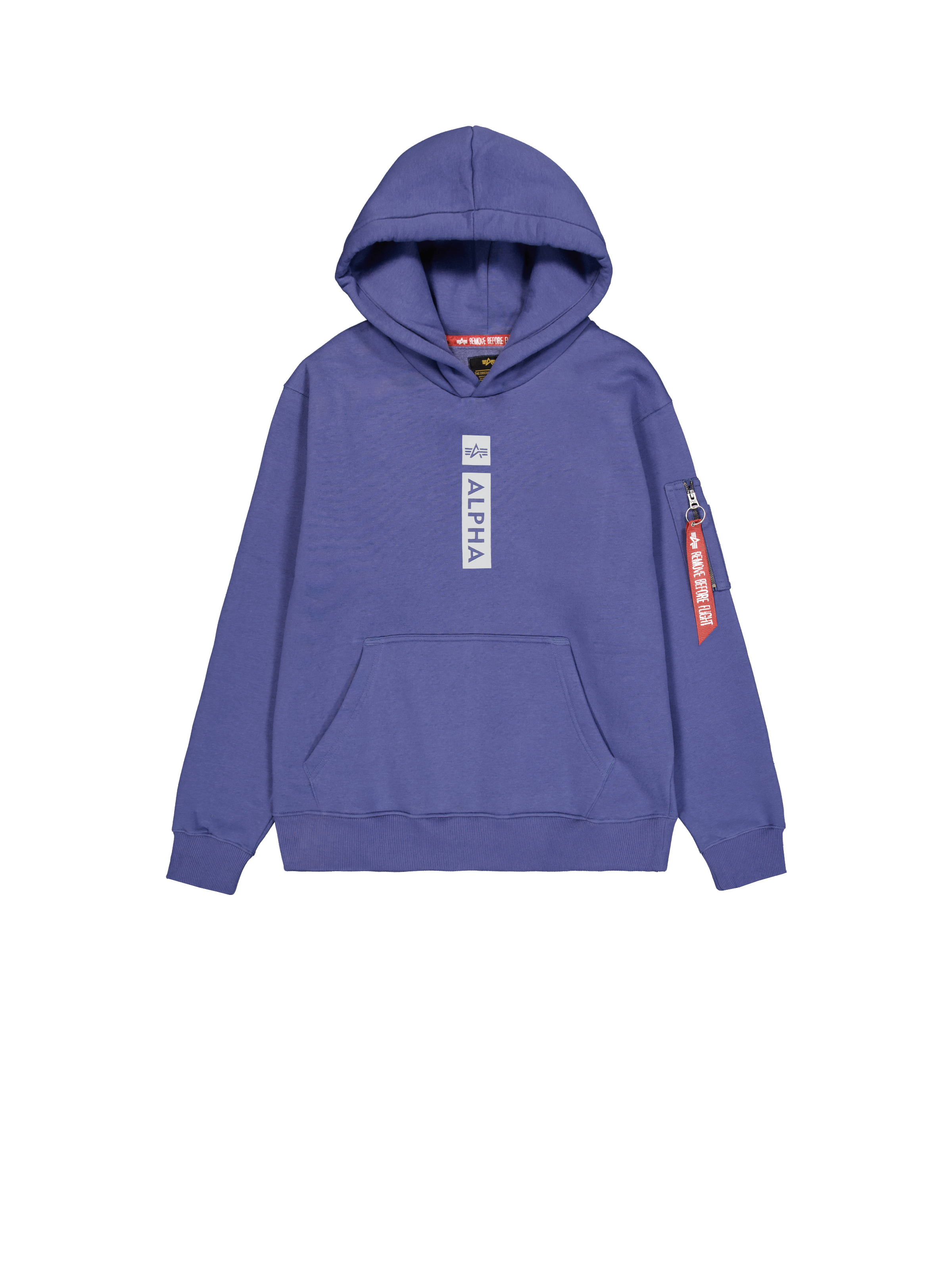 Alpha Puff Print Hoodie night purple