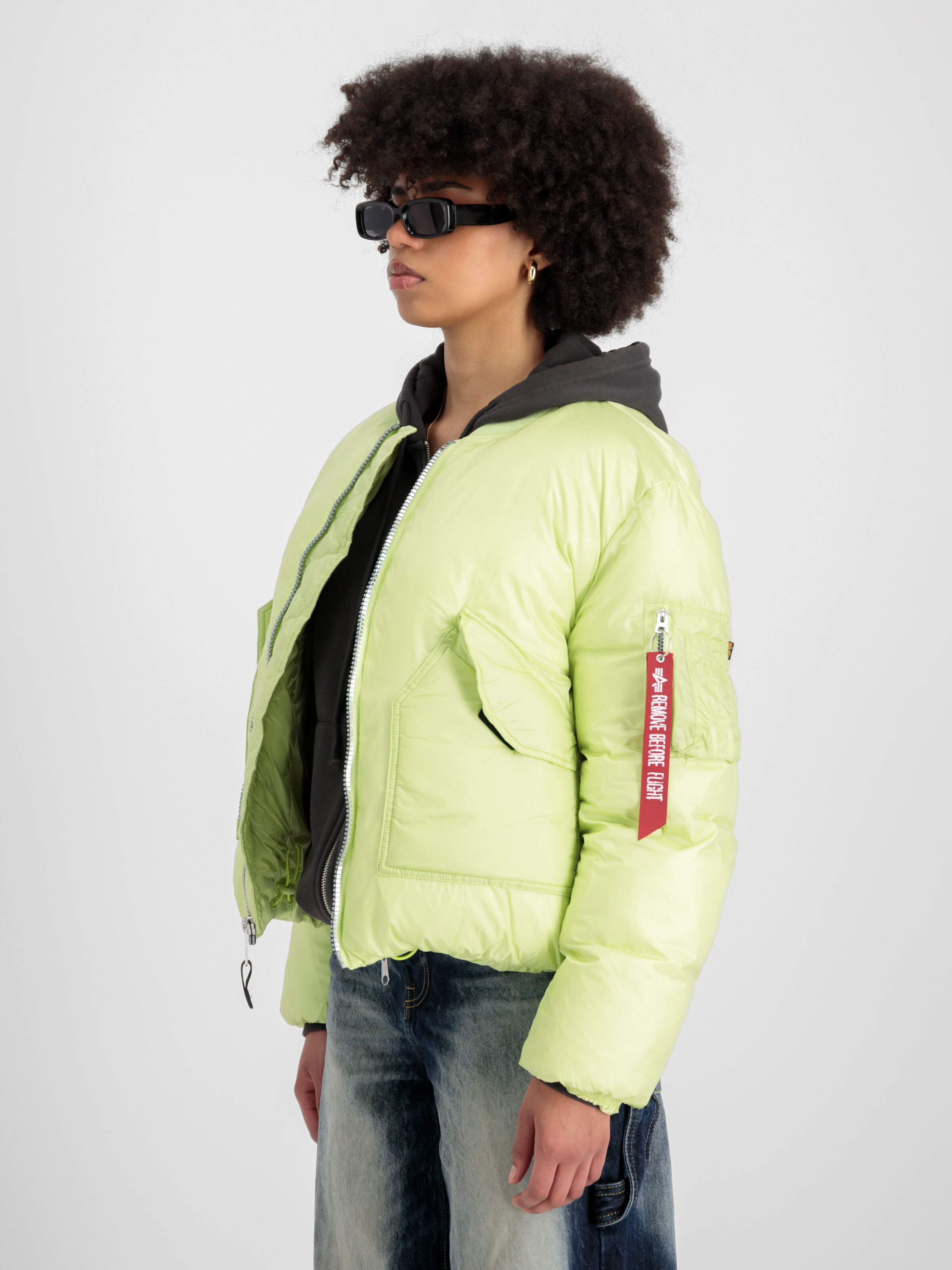 MA-1 Padded Bomber Jacket Women Arctic Lime 148004_722_2_model_00003_99478