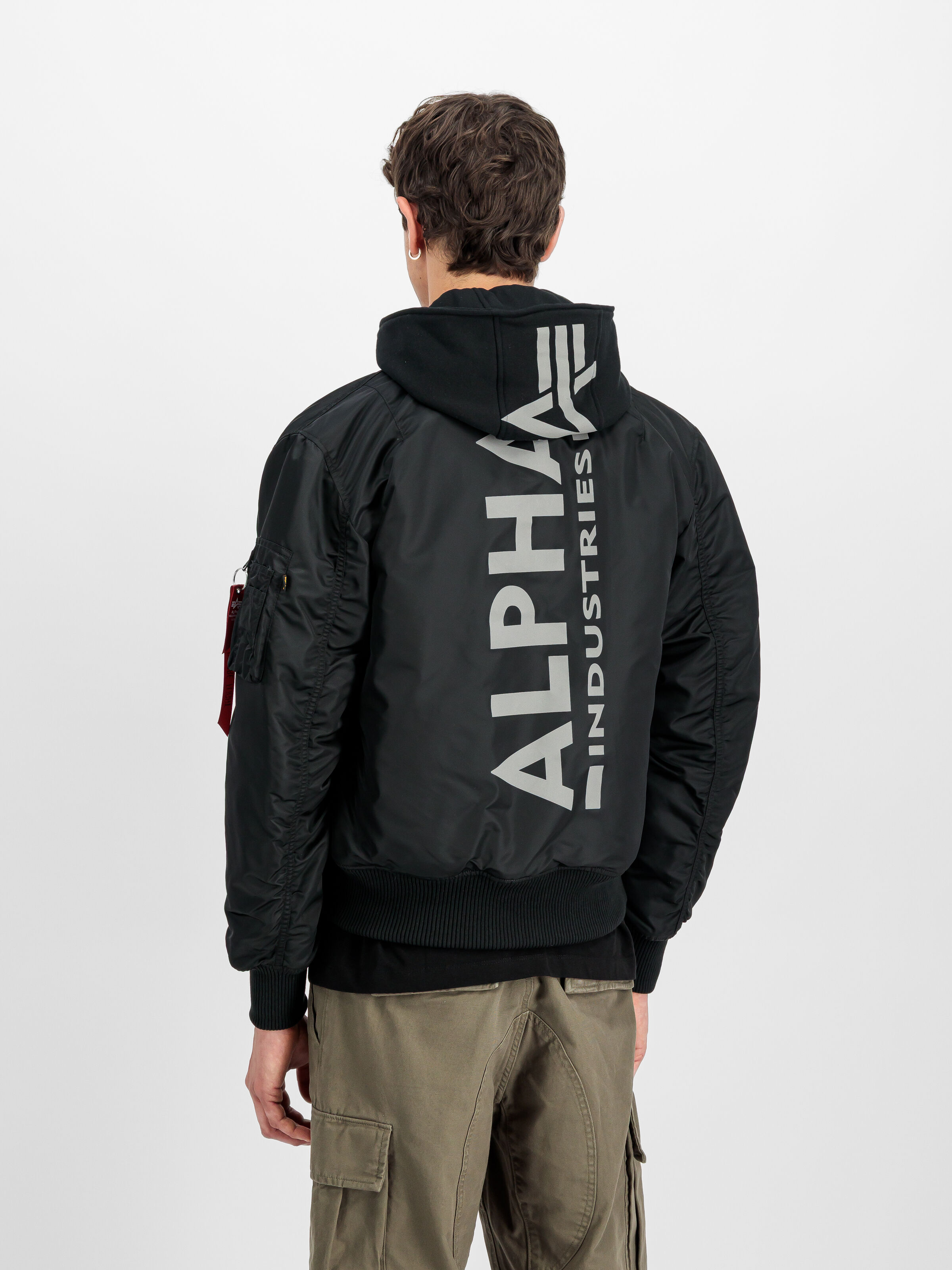 MA-1 Zip Hood Backprint Bomber Jacket black/reflective 128113_285_2_model_00003_190013
