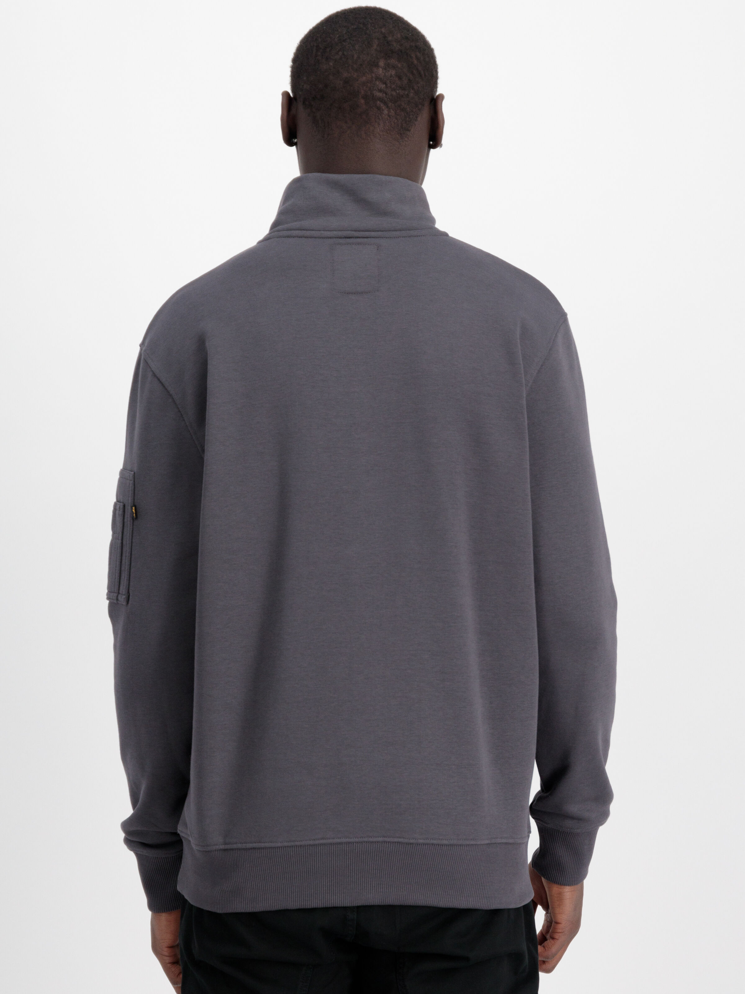 X-Fit Half Zip Sweatshirt vintage grey 108310_684_alpha_industries_x-fit_half_zip_sweater_00002_183042