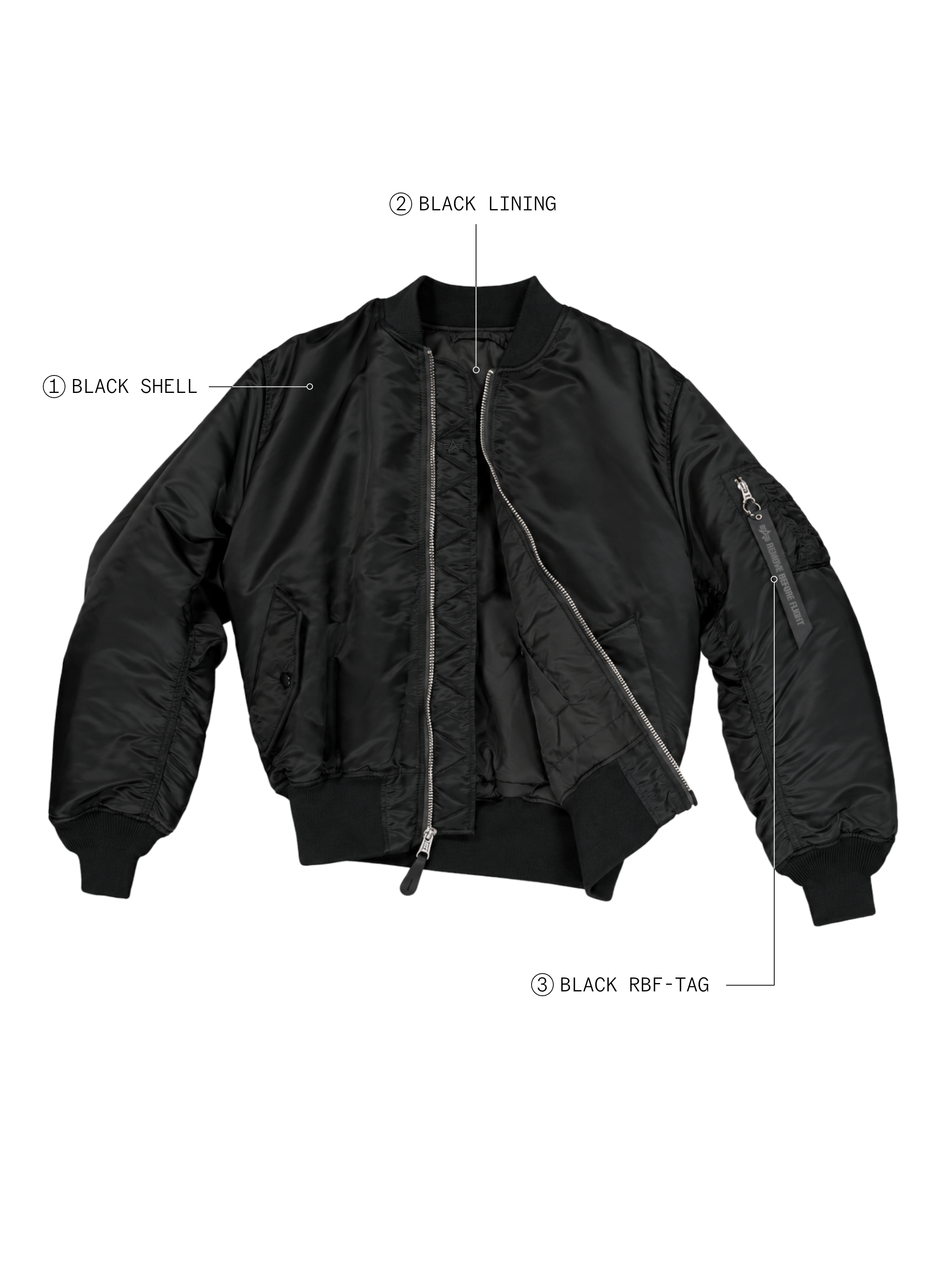MA-1 Heritage Bomber Jacket all black 100101_404_3_detail_00003_247749