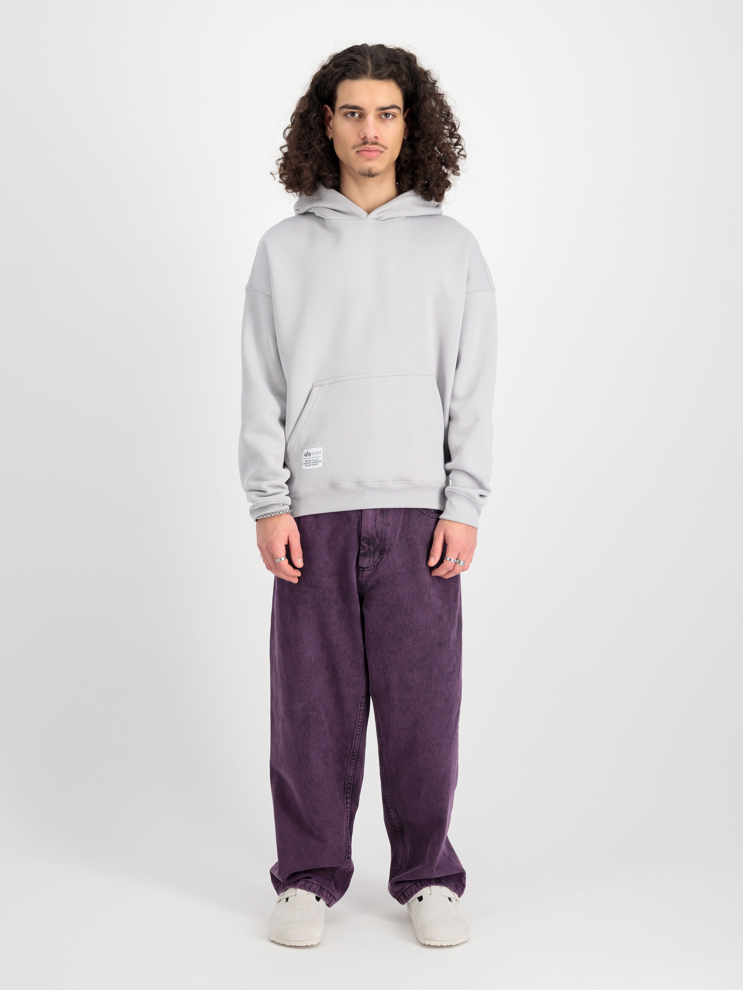 Logo Backprint Hoodie  pastel grey 146336_666_2_model_00001_99612