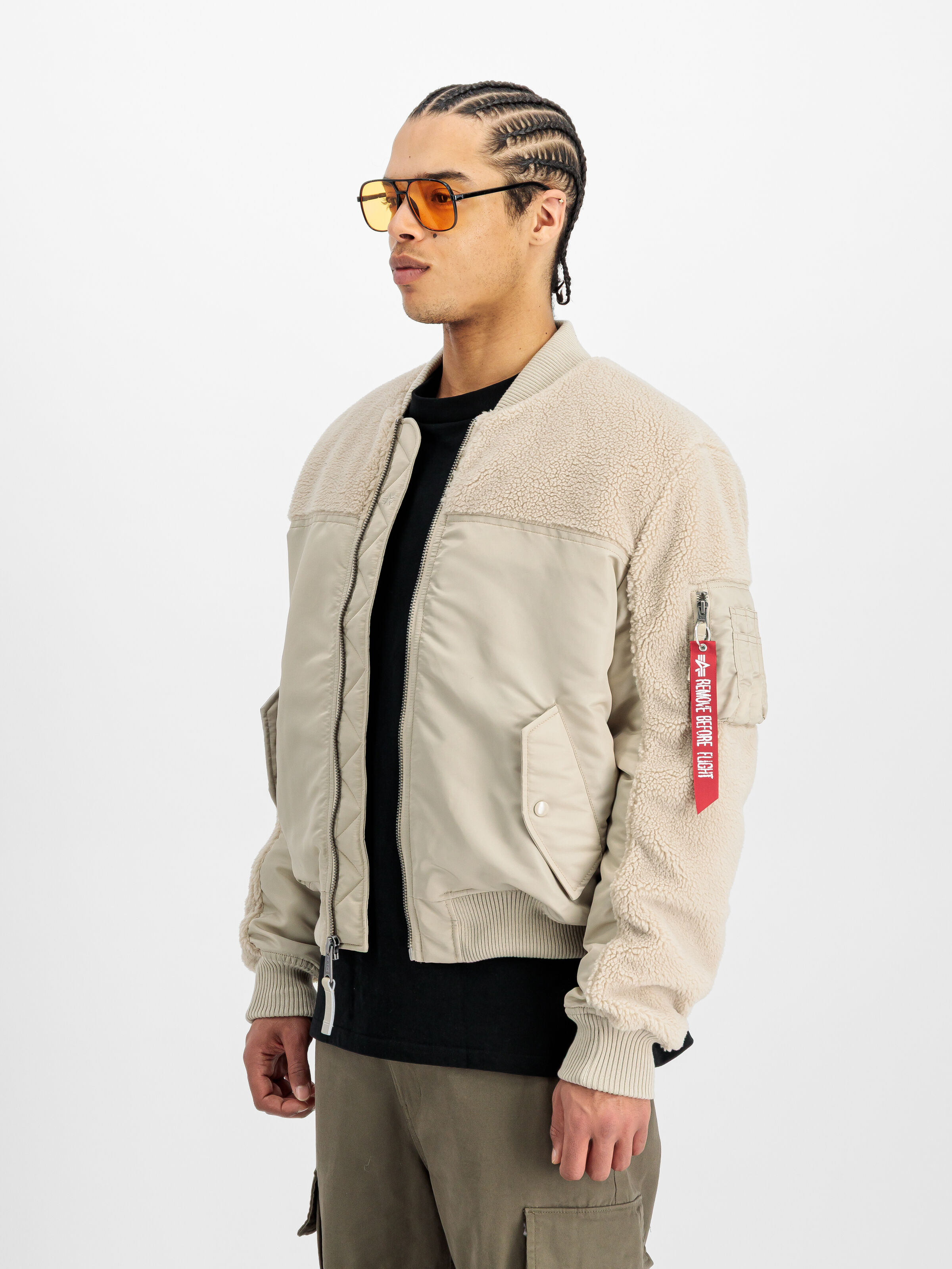 MA-1 Teddy Bomber Jacket organic beige 258118_627_2_model_00002_163188
