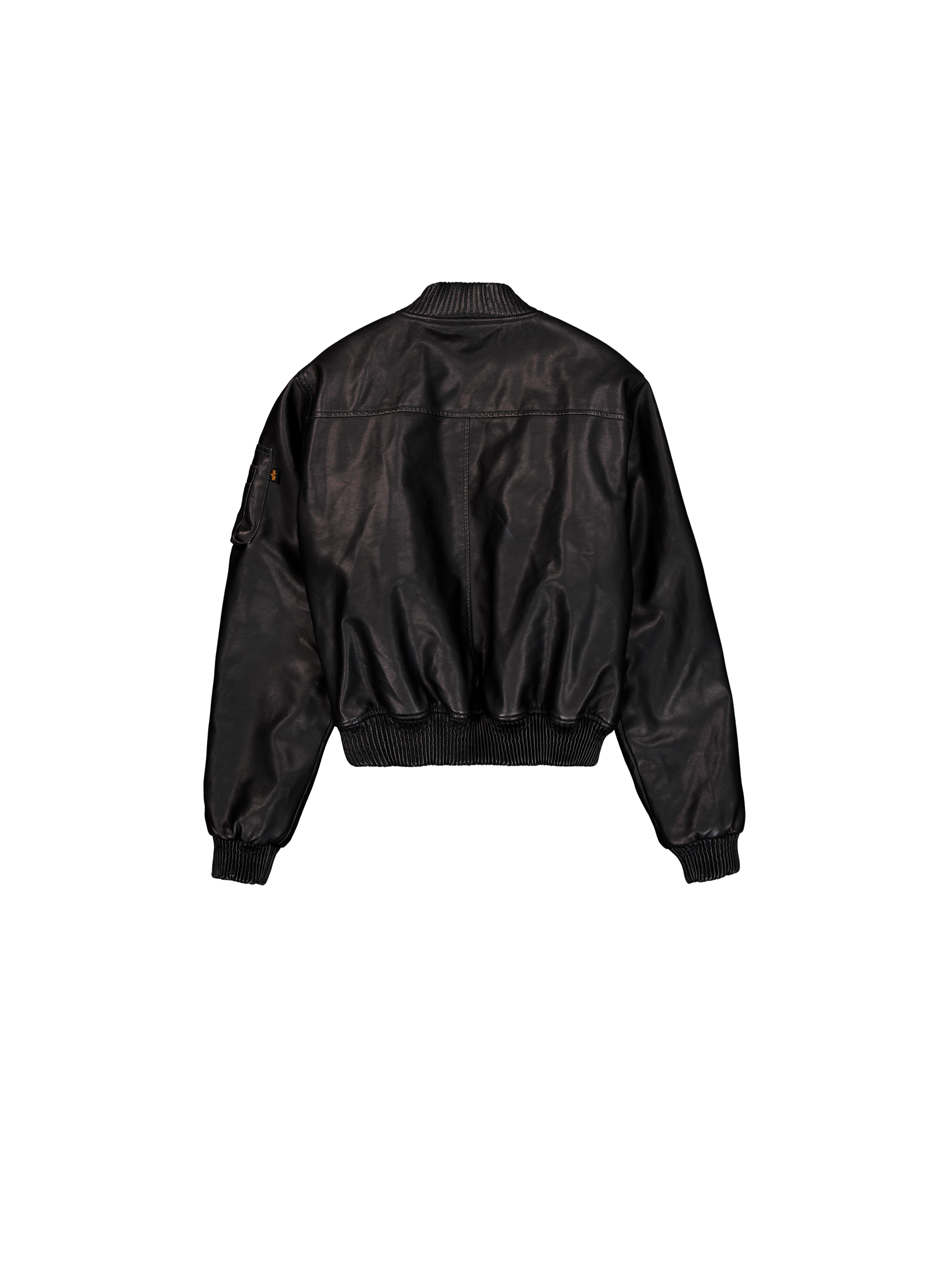 MA-1 Faux Leather Vintage Bomber Jacket Women black 148005_03_1_flatlay_00002_99460