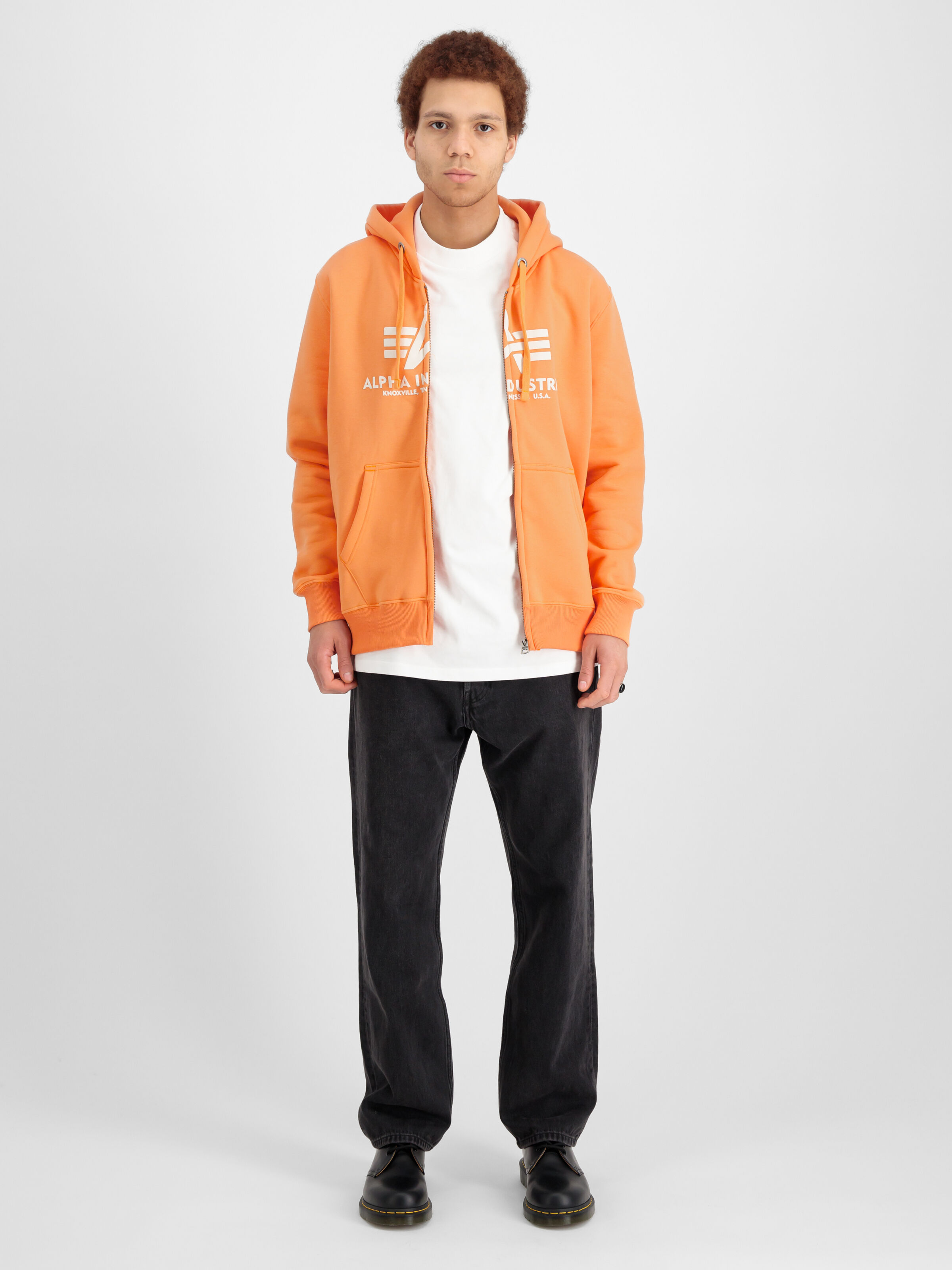 Basic Big Logo PP Zip Hoodie tangerine 178325PP_710_00001_182318