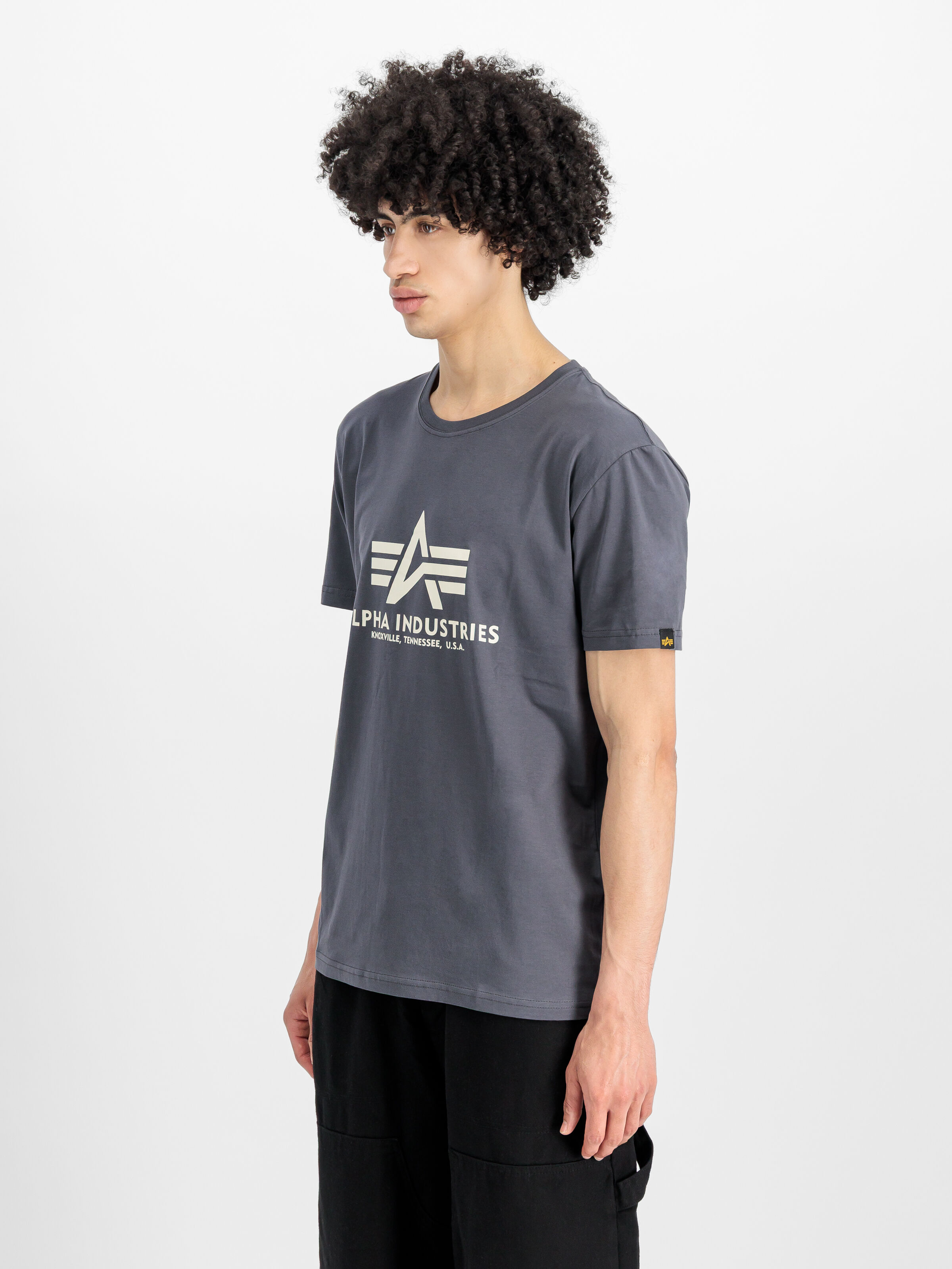 Basic Big Logo T-Shirt greyblack 100501_136_2_model_00002_155575
