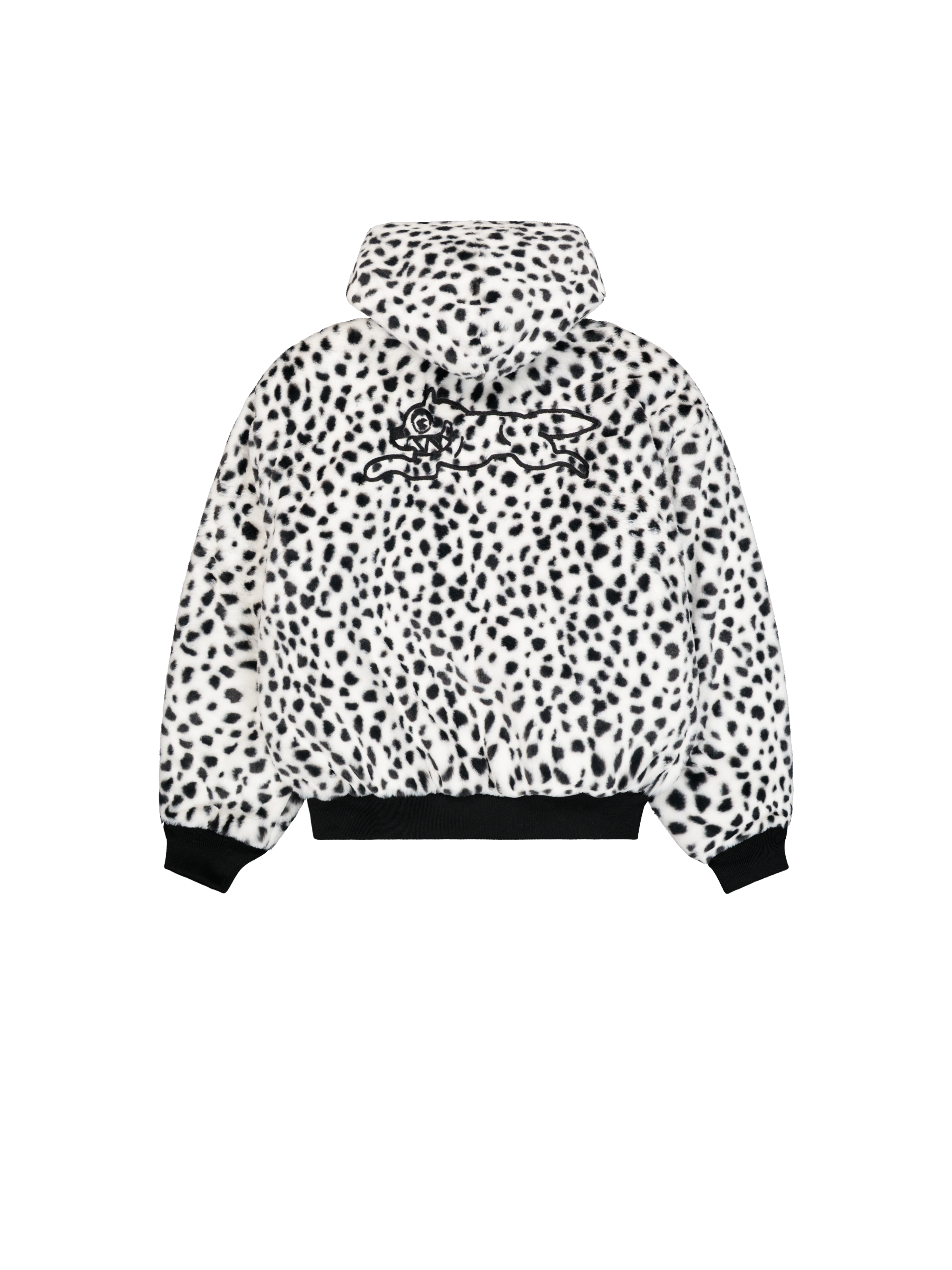 ALPHA x ICE CREAM Faux Fur Full-Zip Hoodie black/white 268370_95_1_flatlay_00002_243507