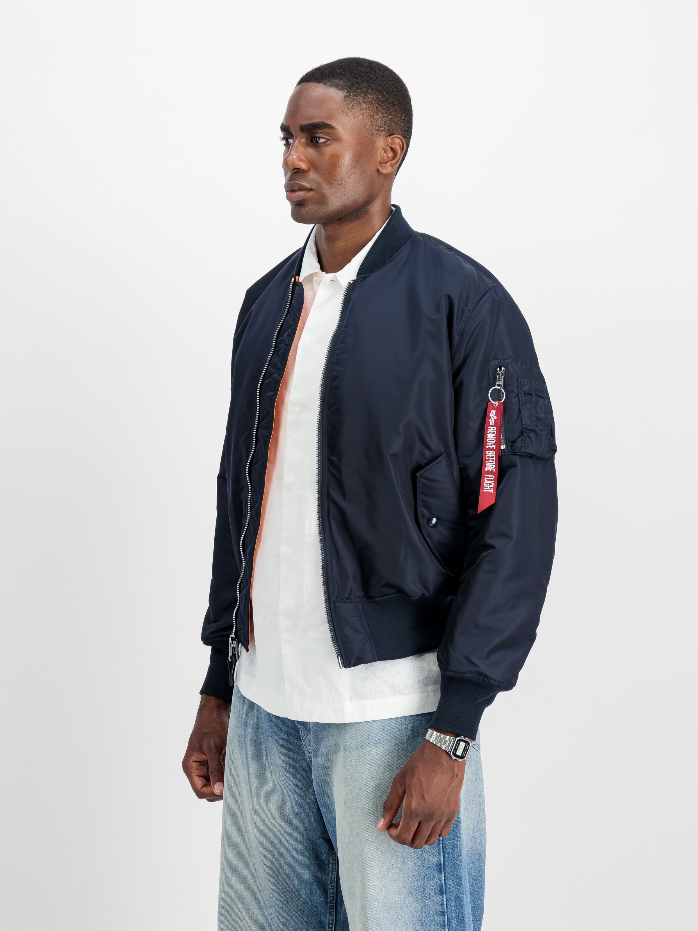 MA-1 Heritage Bomber Jacket rep.blue 100101_07_2_model_00003_100971