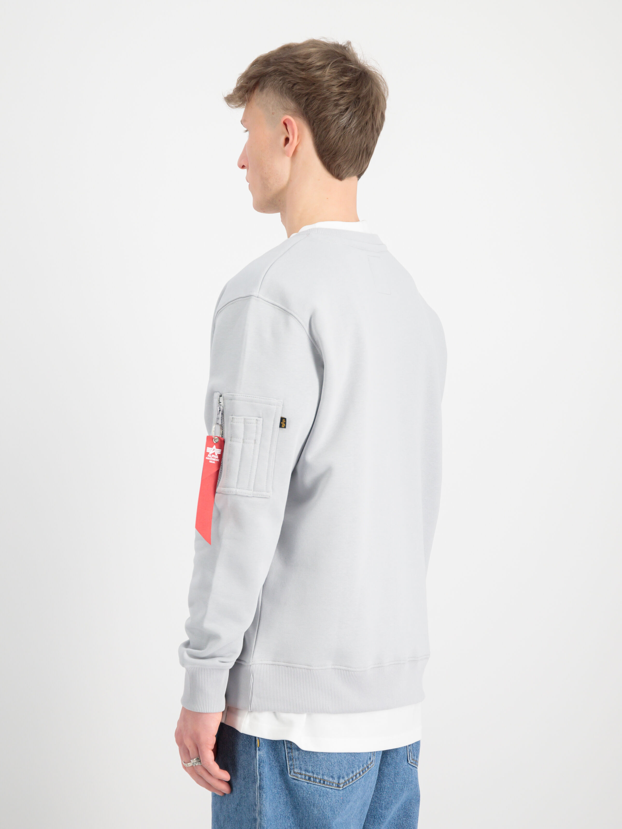 Alpha Puff Print Sweatshirt pastel grey 146305_666_2_model_00004_152702