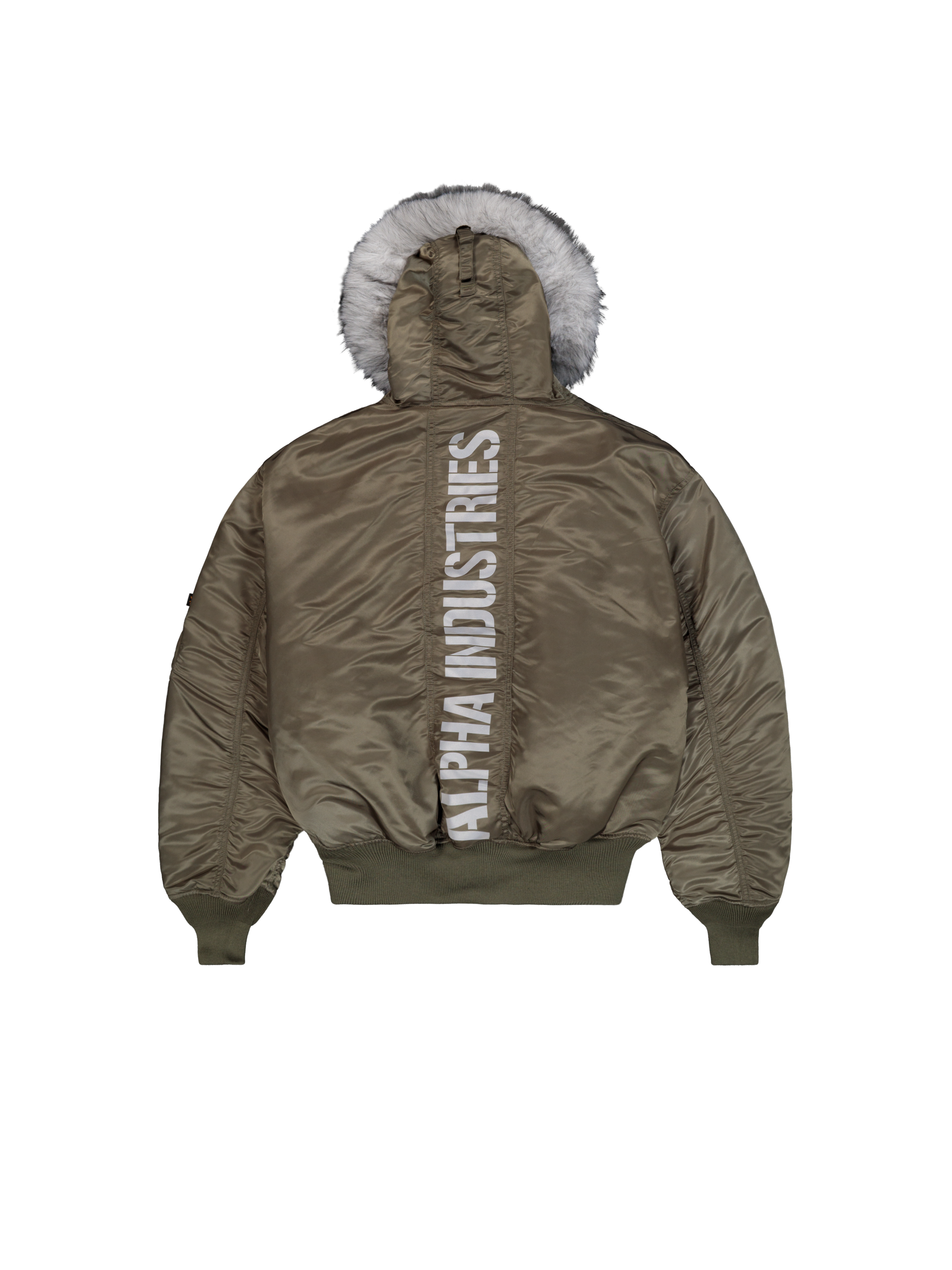 45/P Hooded Custom Bomber Jacket mud olive 113145_443_1_flatlay_00002_225886