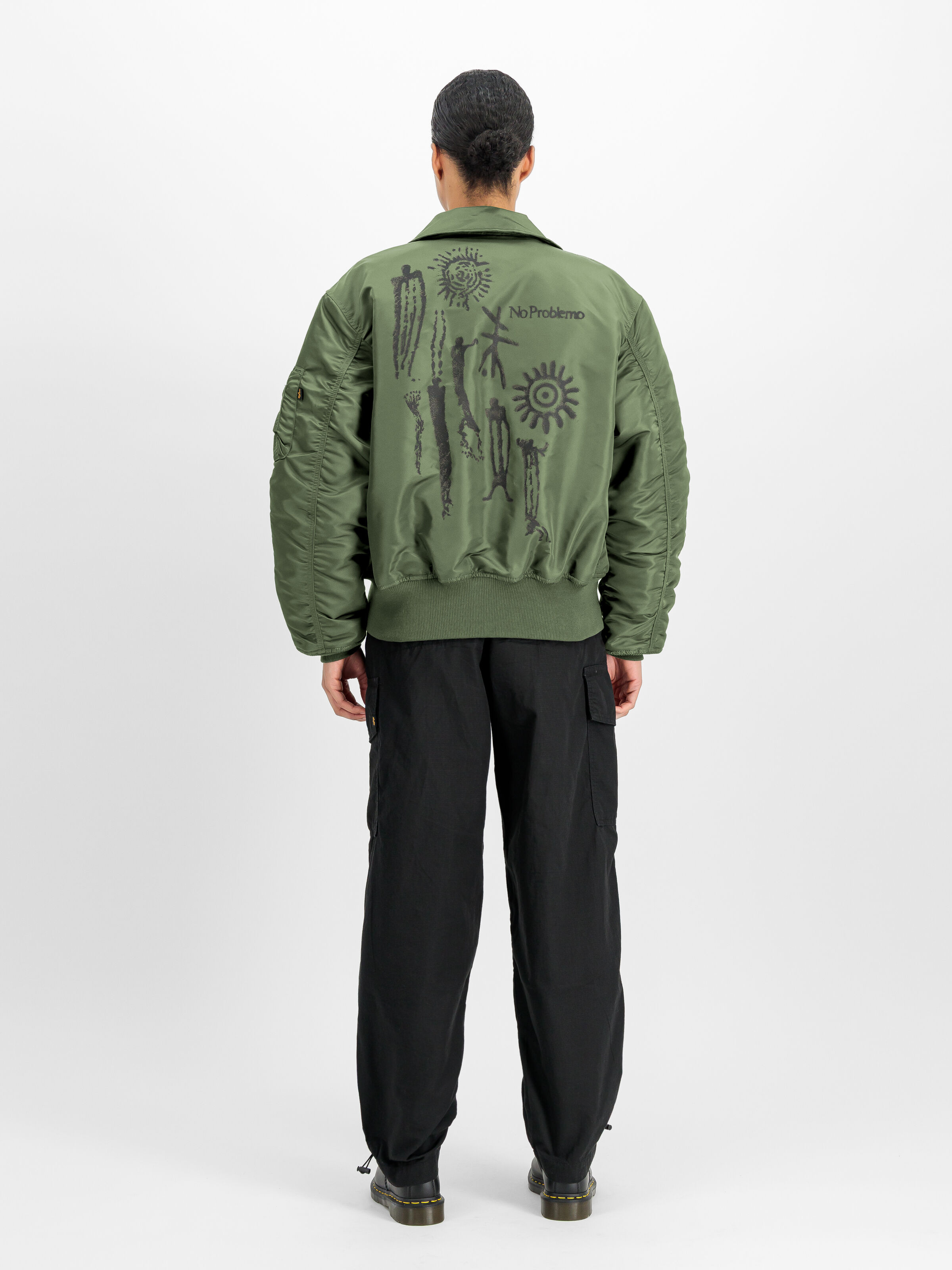 ALPHA x NO PROBLEMO CWU-45 Bomber Jacket sage-green 268175_01_2_model_00005_246210