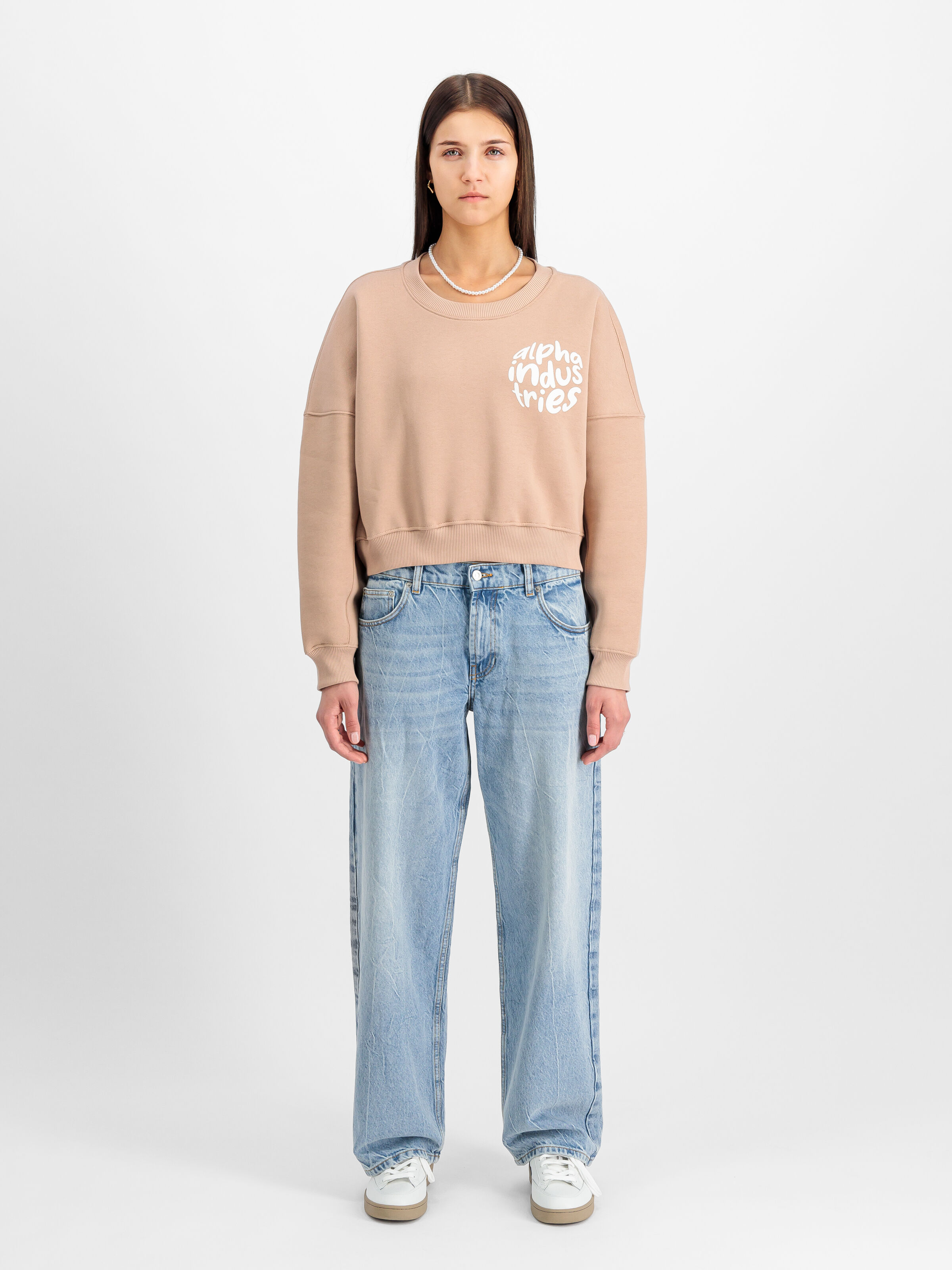 Logo Sweatshirt Women Dusty Coral 148030_721_2_model_00001_103901