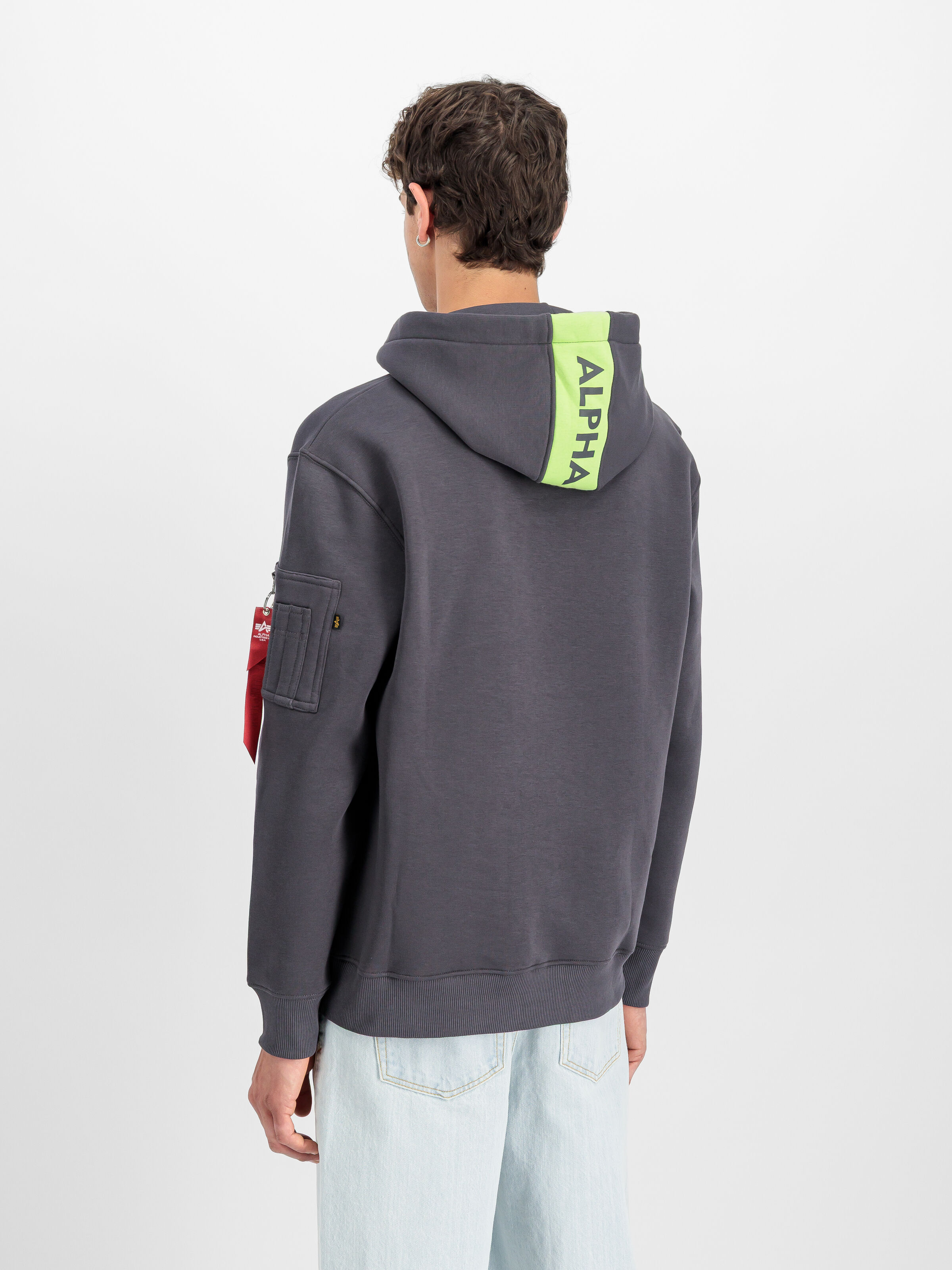 Red Stripe Hoodie vintage grey 178314_684_2_model_00003_189566