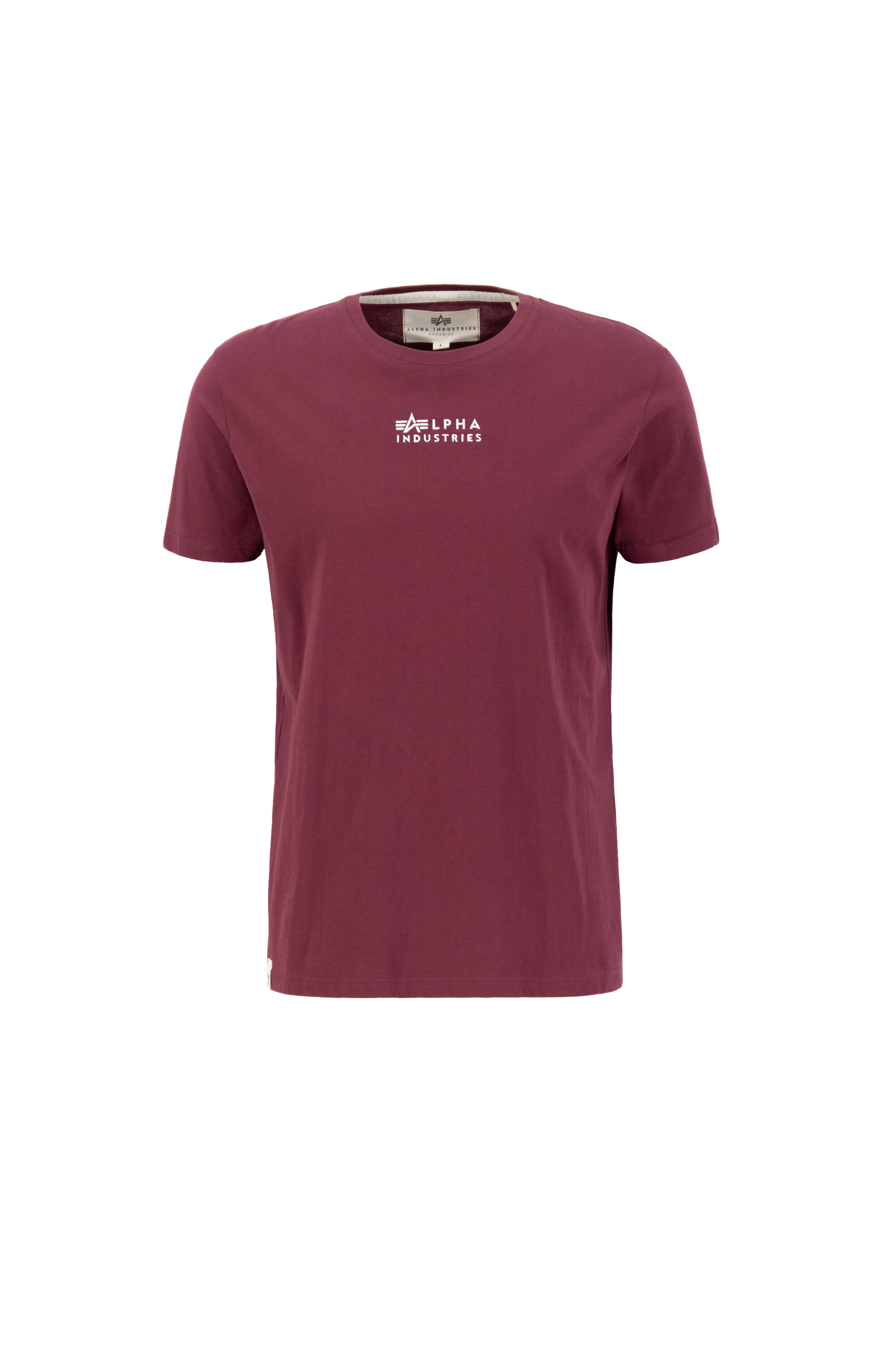 Organics Embroidery T-Shirt organic burgundy 118529_672_alpha_industries_organics_emb_t_bust_front_124175.jpg