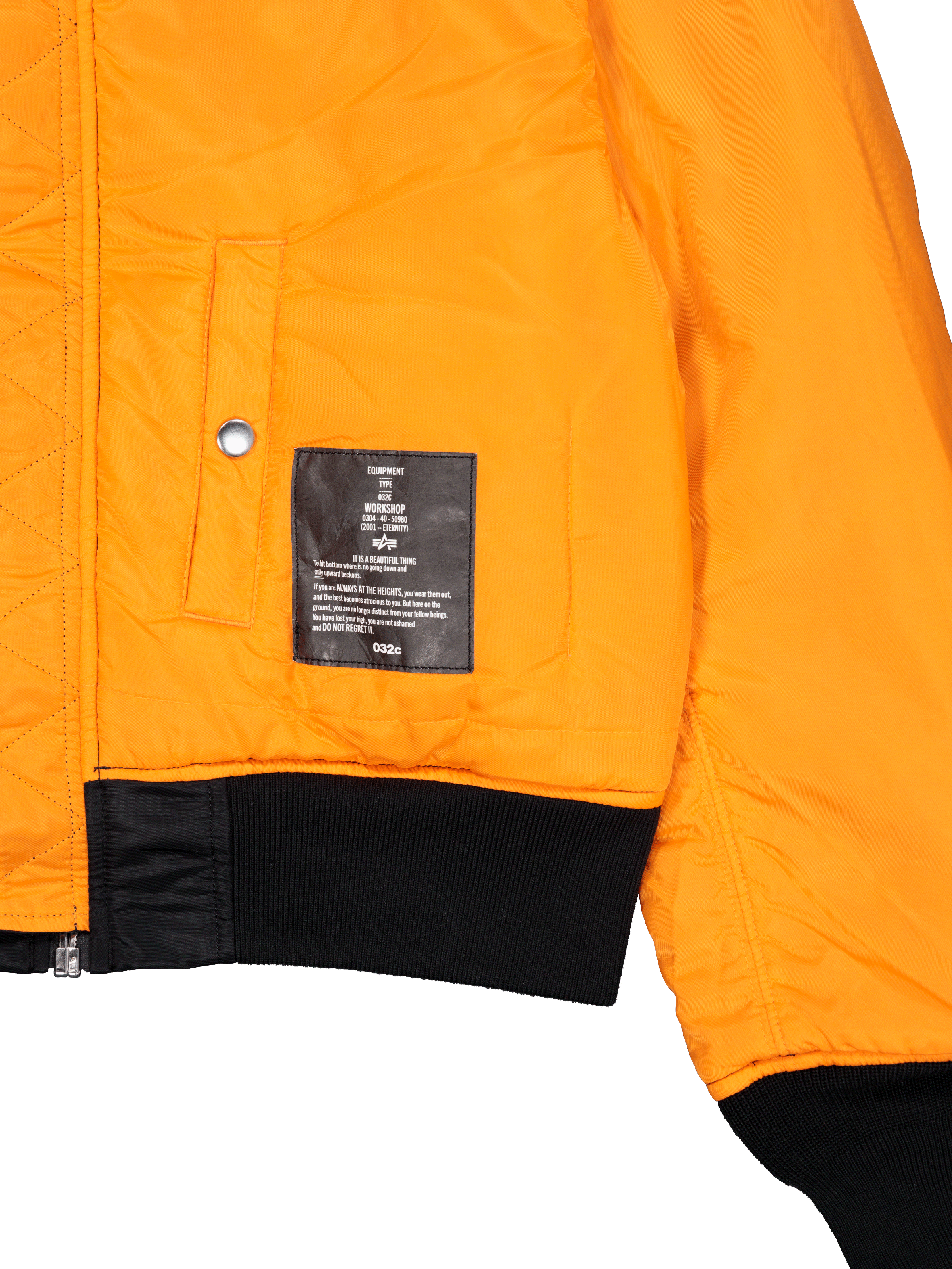 ALPHA X 032C Tight Cut Flight Bomber Jacket black 148012_03_3_detail_00004_117422