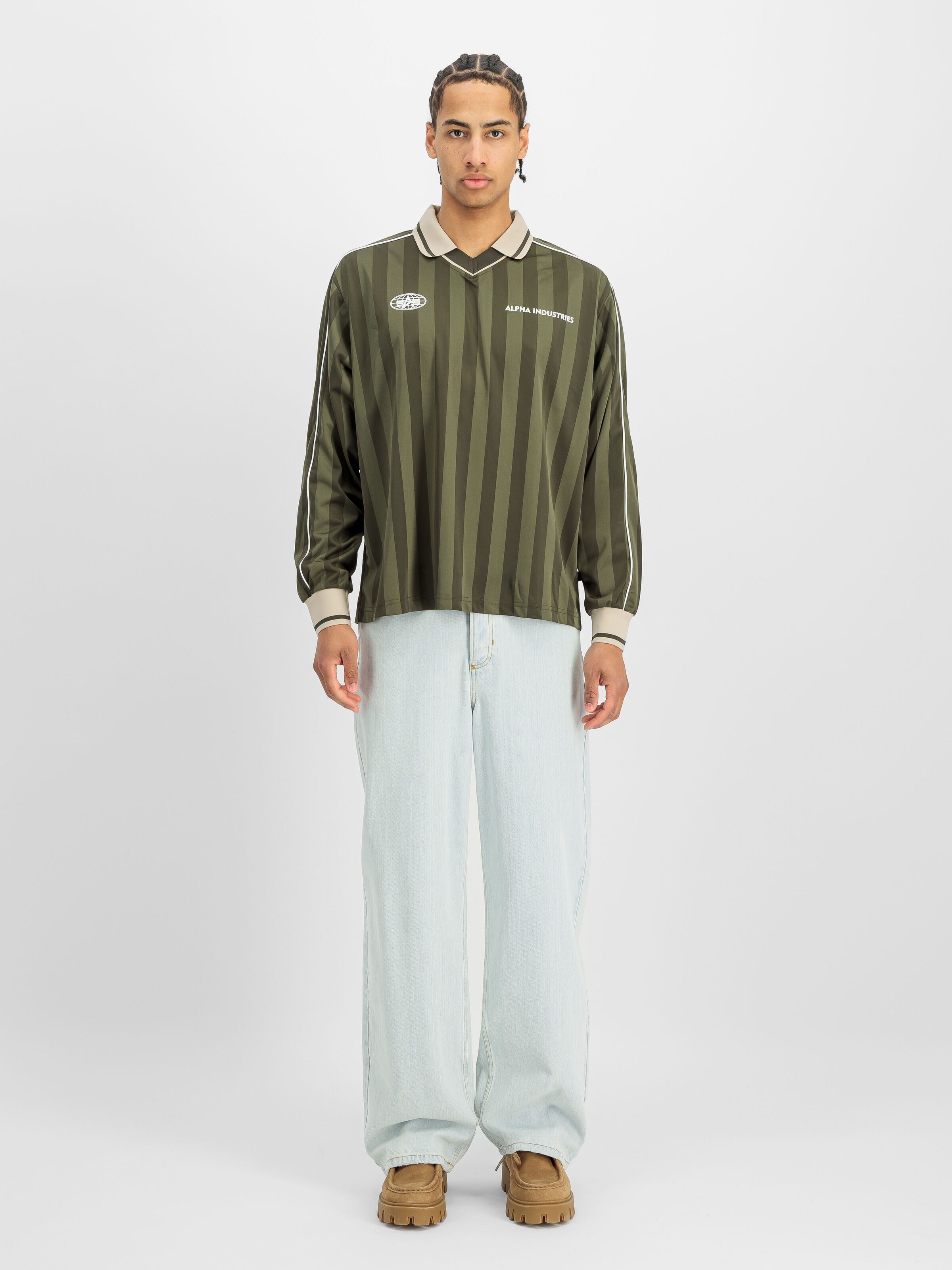 Track Tricot Polo Longsleeve dark olive 268600_142_2_model_00001_235040
