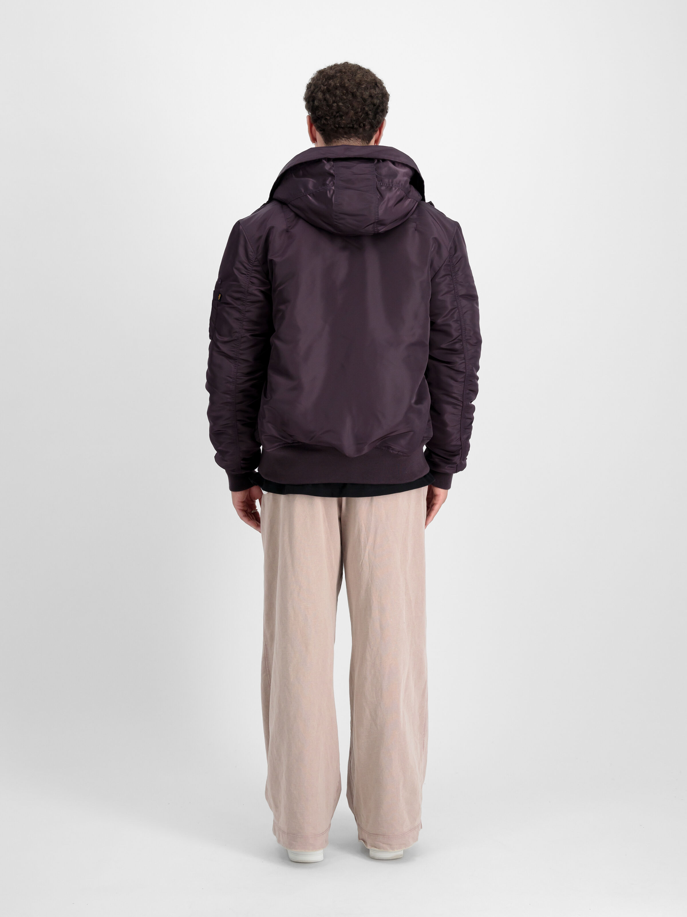 MA-1 Hooded Bomber Jacket Plum 158104_719_2_model_00002_97764