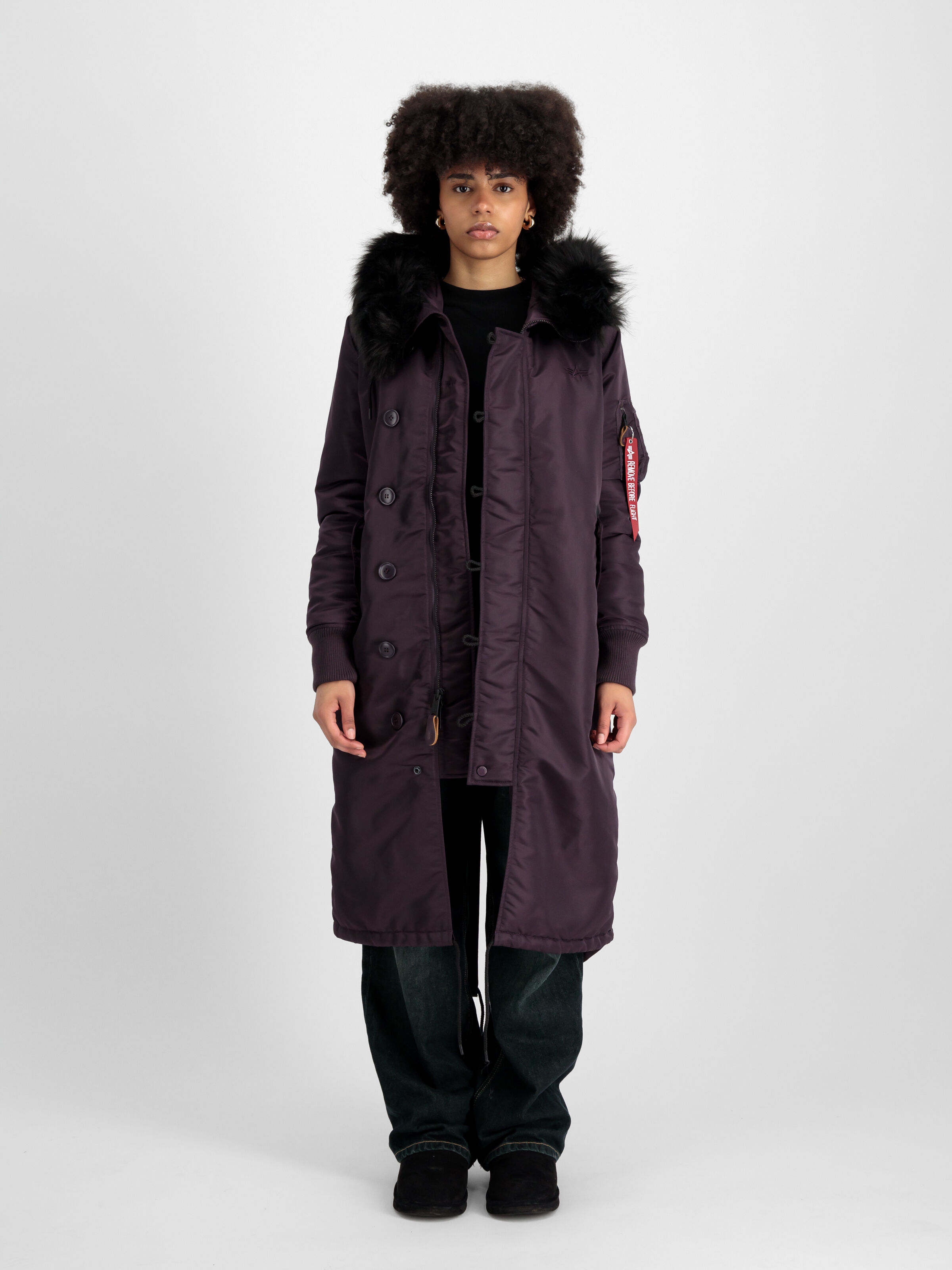 Long Fishtail Field Jacket Women Plum 198013_719_2_model_00001_96836
